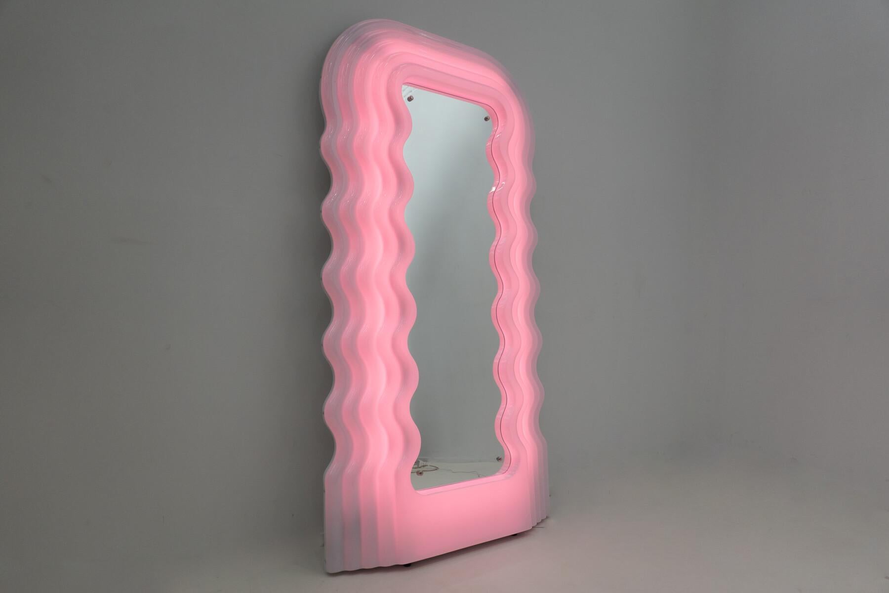 Modern Ultrafragola Mirror / Lamp by Ettore Sottsass, Poltronova For Sale