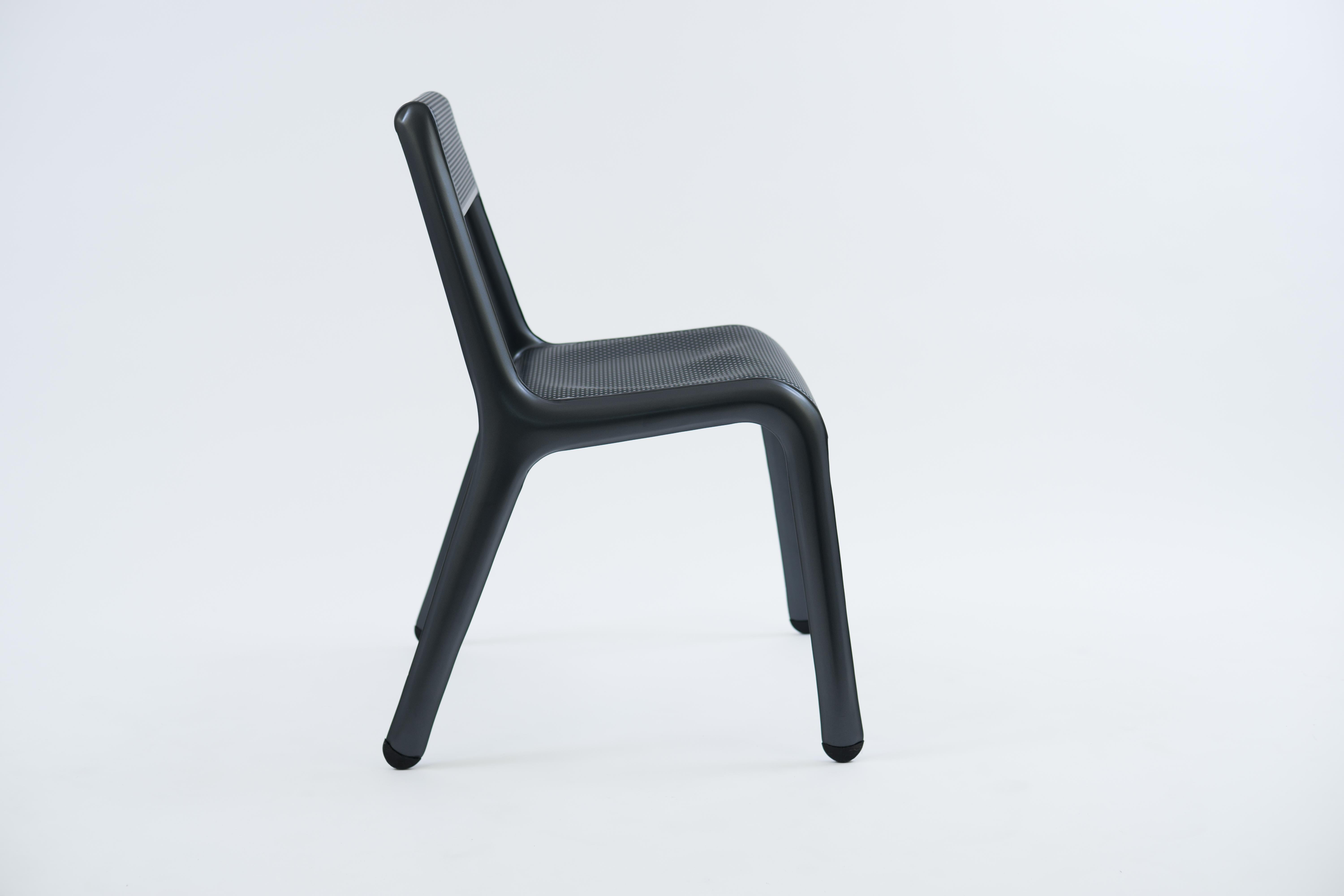 Aluminum Ultraleggera Anodic Black Chair by Zieta For Sale