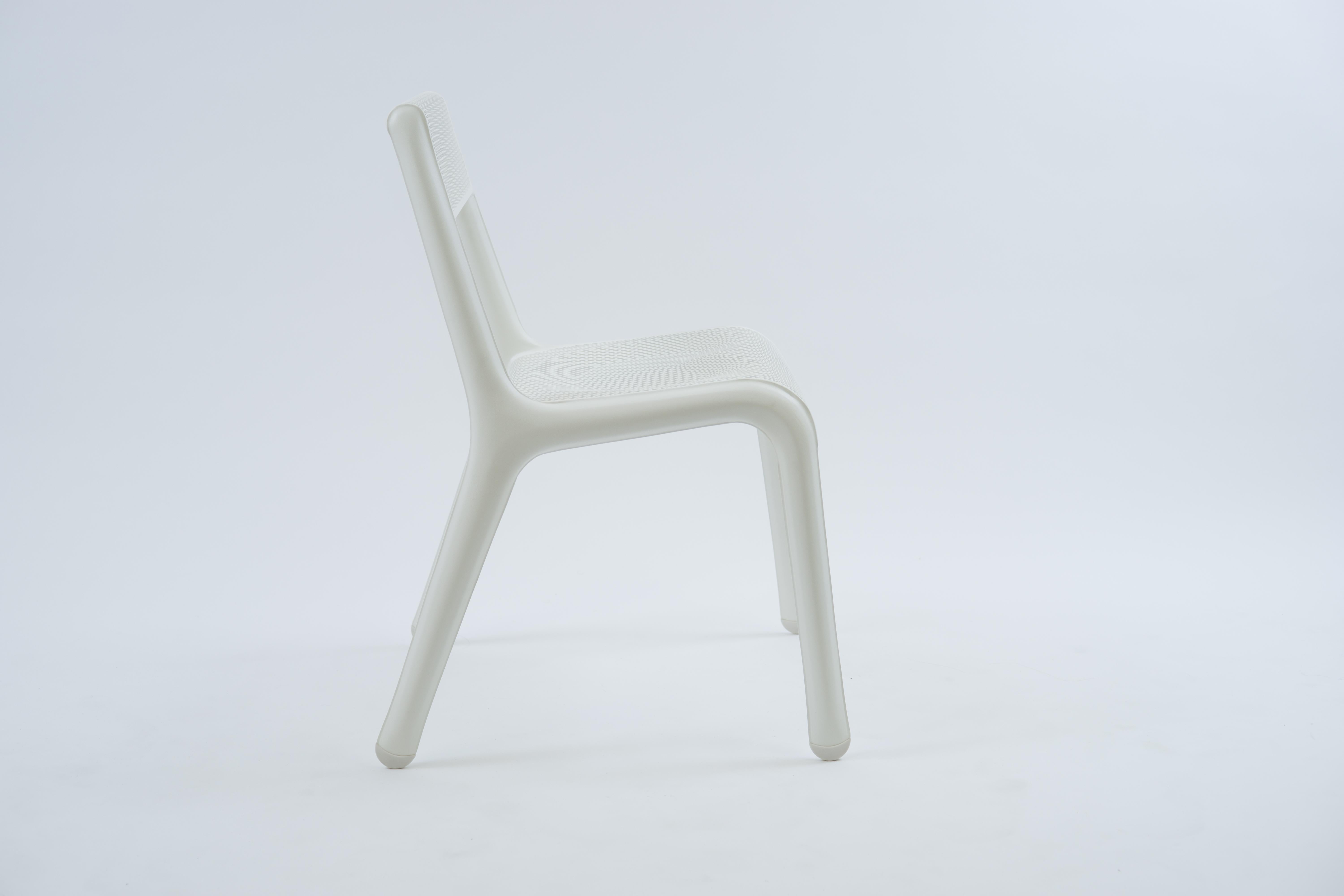 Polish Ultraleggera White Chair by Zieta For Sale