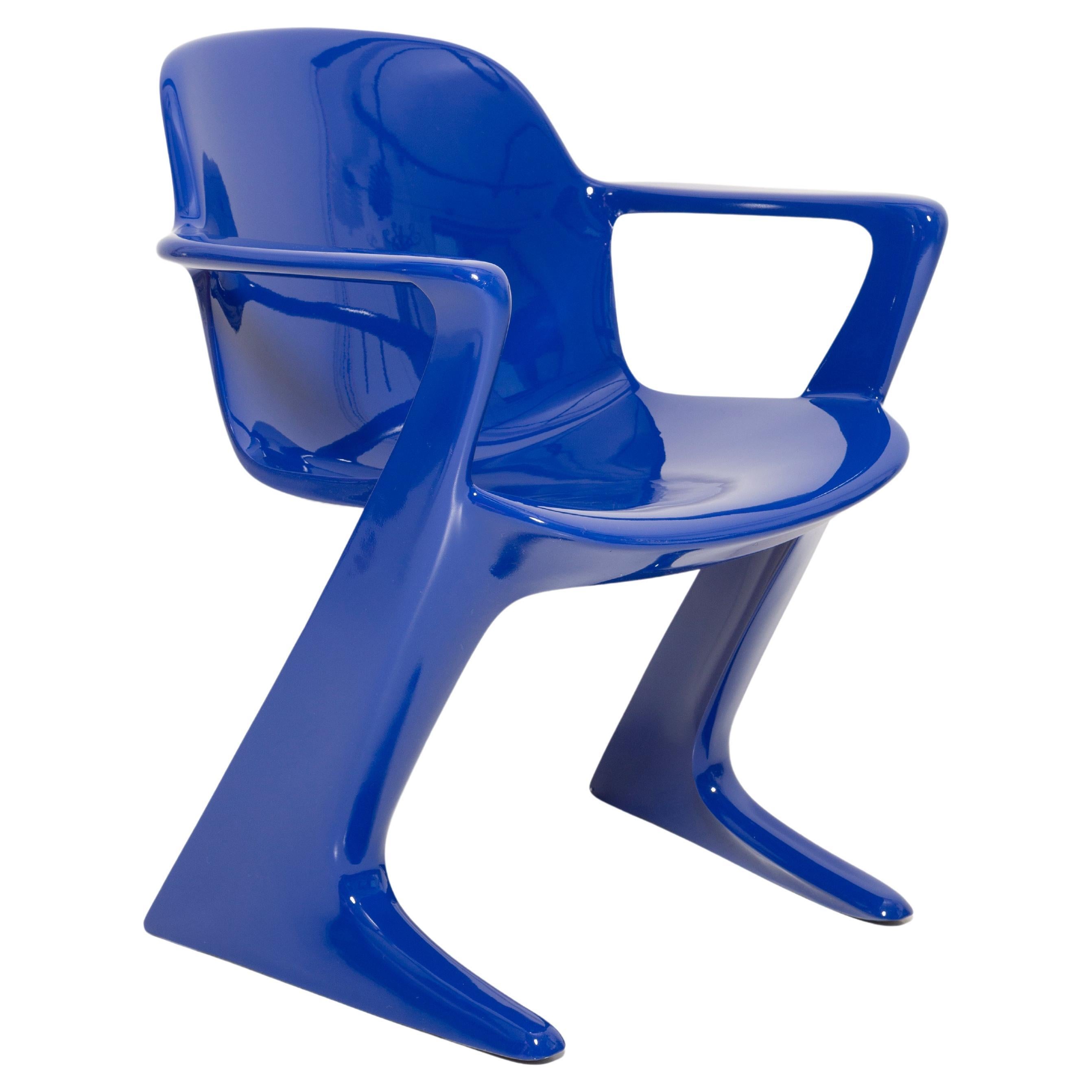 Ultramarine Blue Kangaroo Chair Designed by Ernst Moeckl, Germany, 1968 For Sale