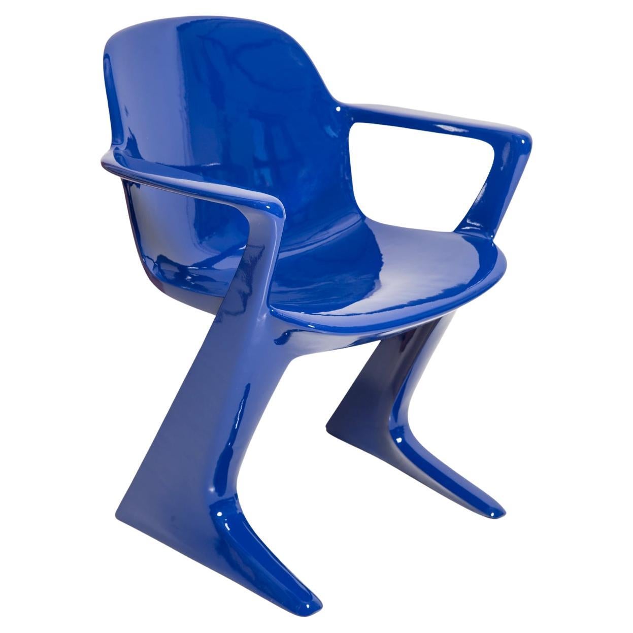 Ultramarine Blue Kangaroo Chair Designed by Ernst Moeckl, Germany, 1968 For Sale