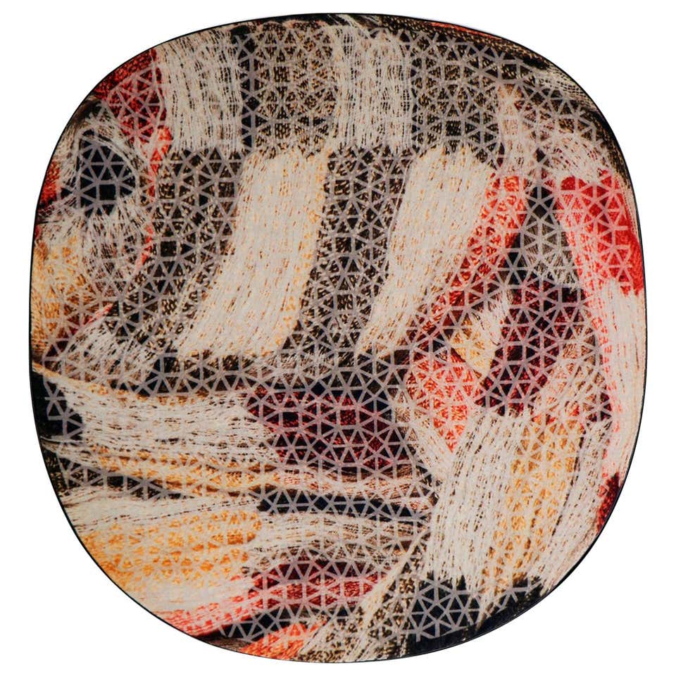 Modern Abstract Design Rug With Organic Shape In Neutral Colors Lyocell ...