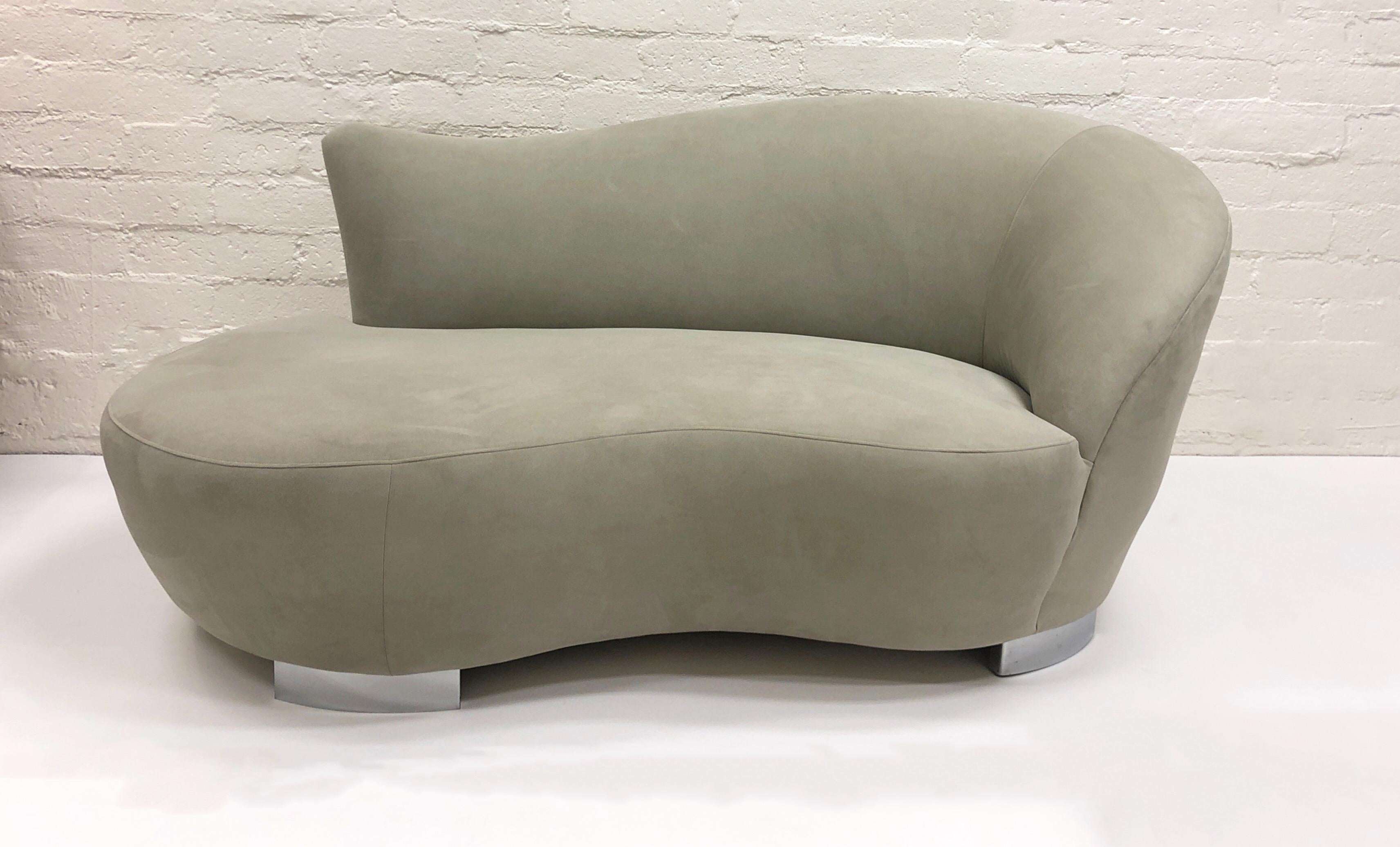 Ultrasuede Cloud Chaise Sofa aus Ultraleder von Vladimir Kagan für Weiman (Moderne) im Angebot