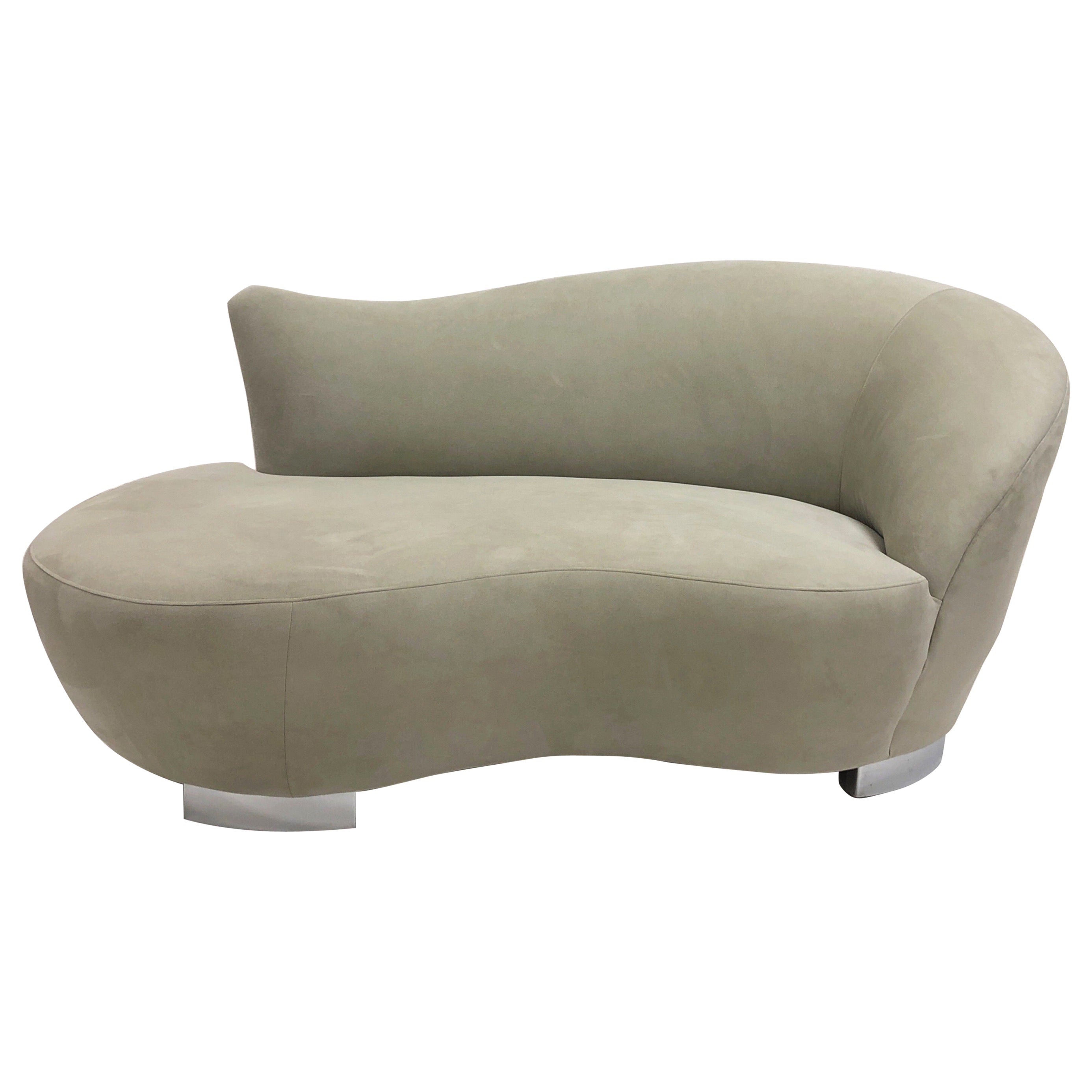 Ultrasuede Cloud Chaise Sofa by Weiman