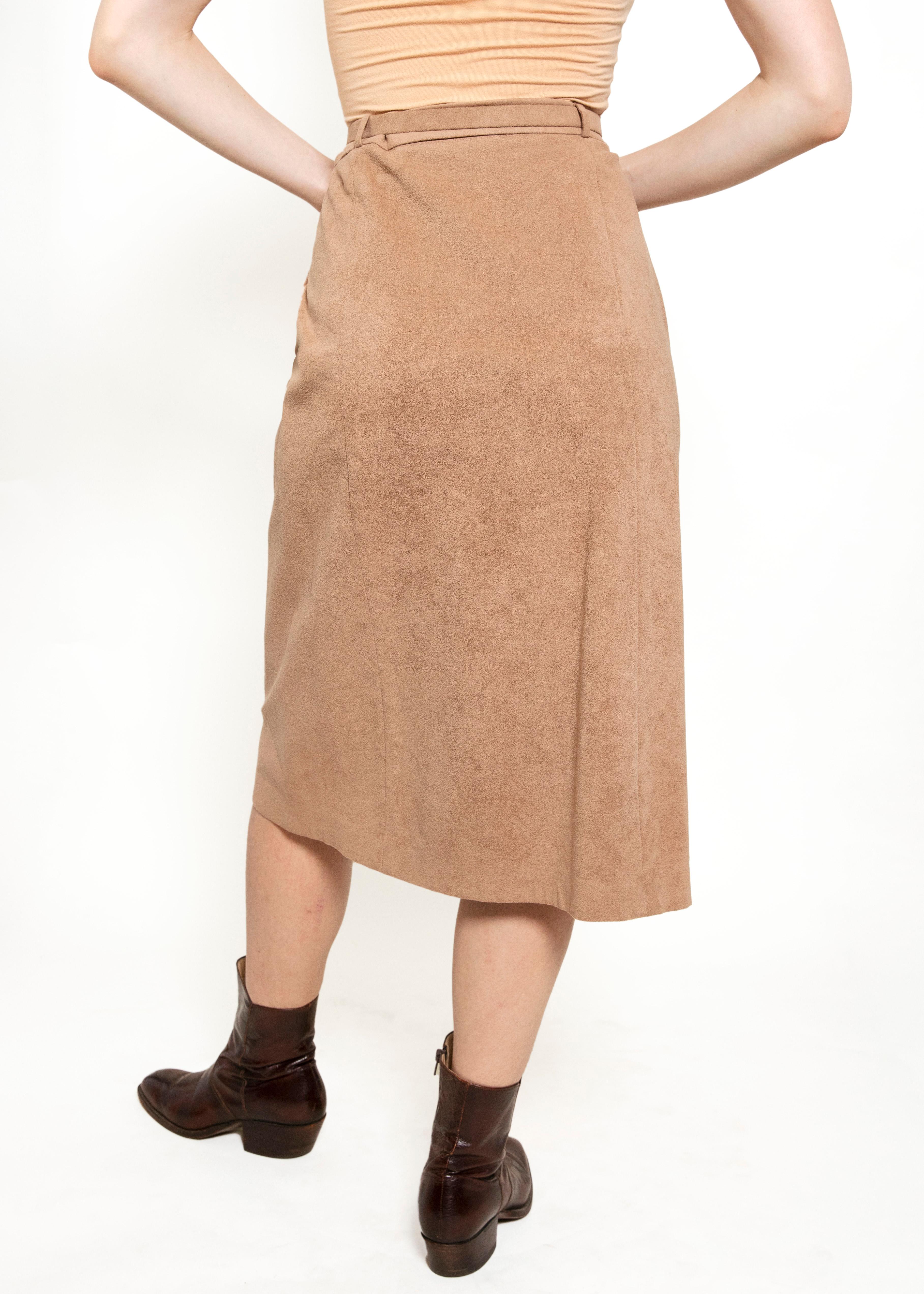Ultrasuede Skirt & Trench Set For Sale 2