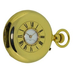 Ulysse Breting Yellow Gold Chronometer Half Hunter Full Size Pocket watch, c1890