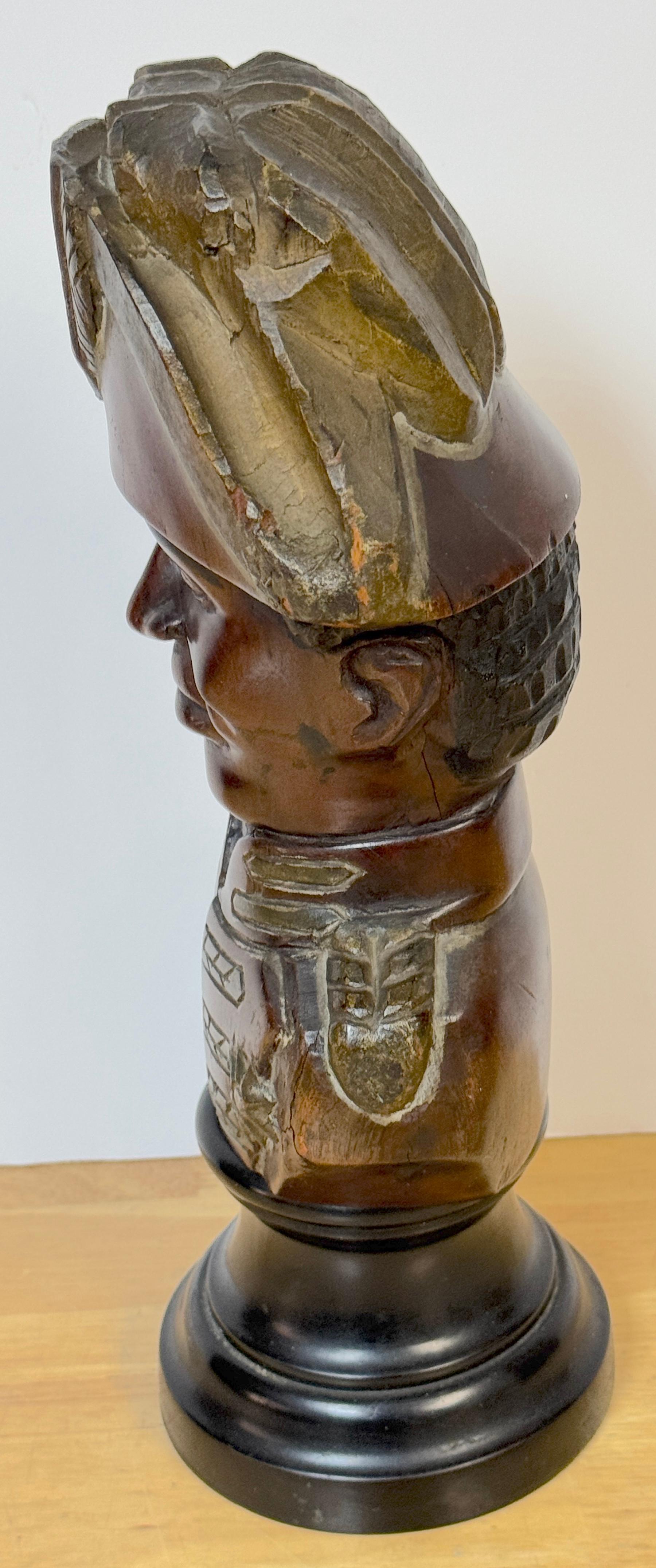 Ulysses Dabouze (Haitiano, XIX sec.) Busto scolpito a mano di Henri Christophe in vendita 2