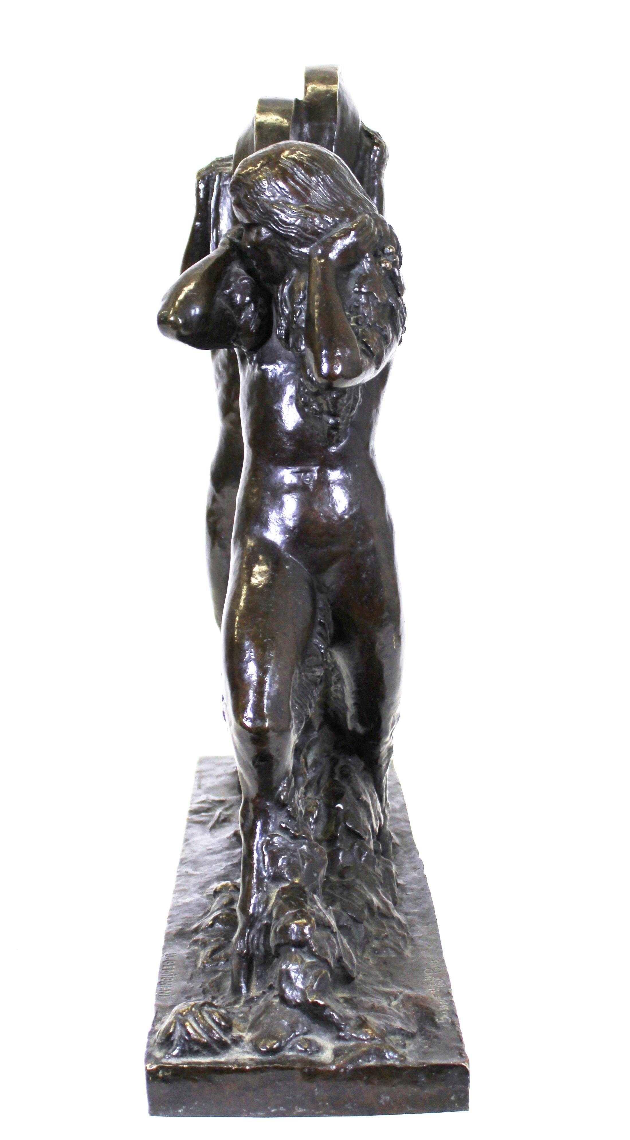 Ulysse Gémignani 'Satyres aux cymbales' Art Deco Bronze Sculpture For Sale 5