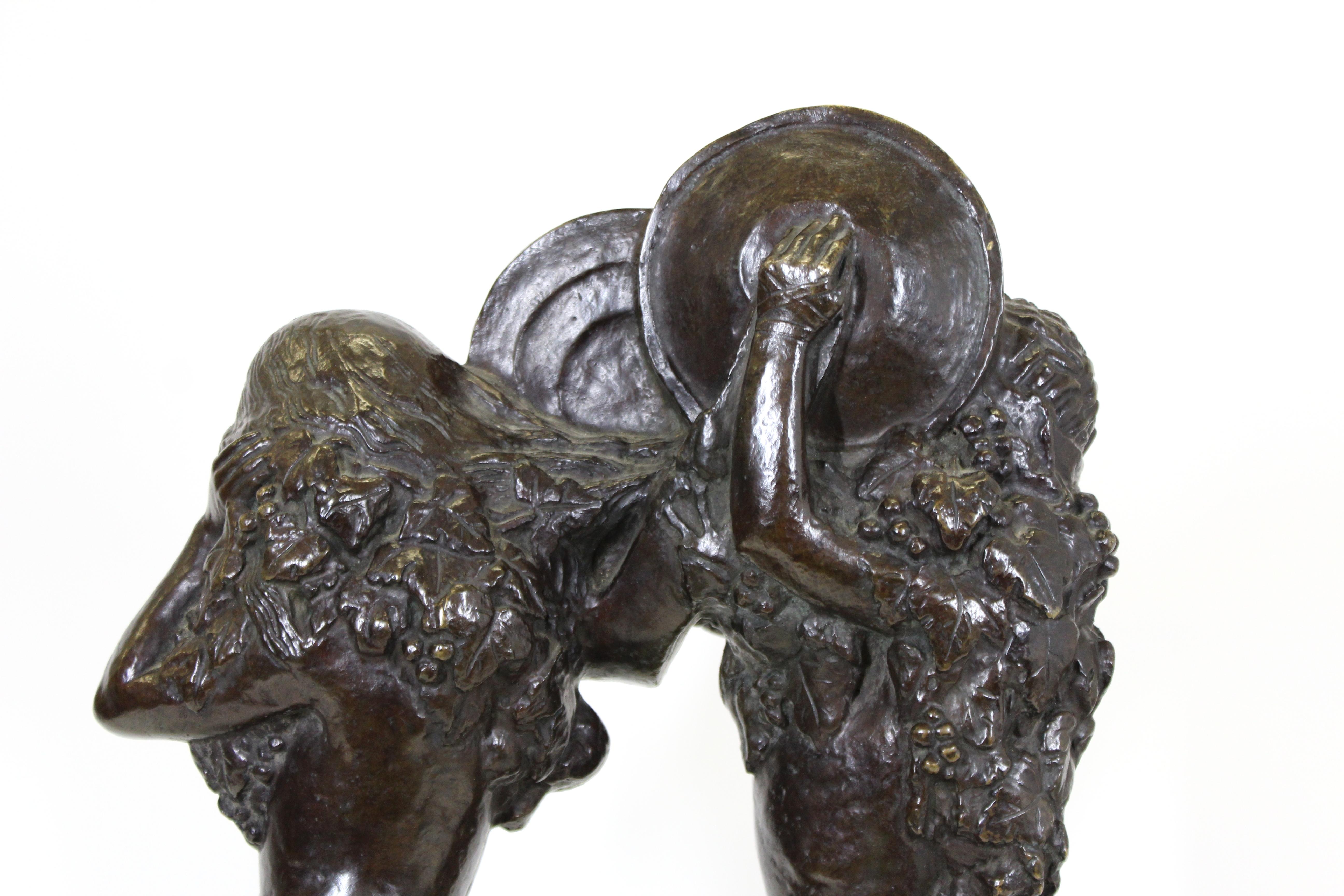 Ulysse Gémignani 'Satyres aux cymbales' Art Deco Bronze Sculpture For Sale 7