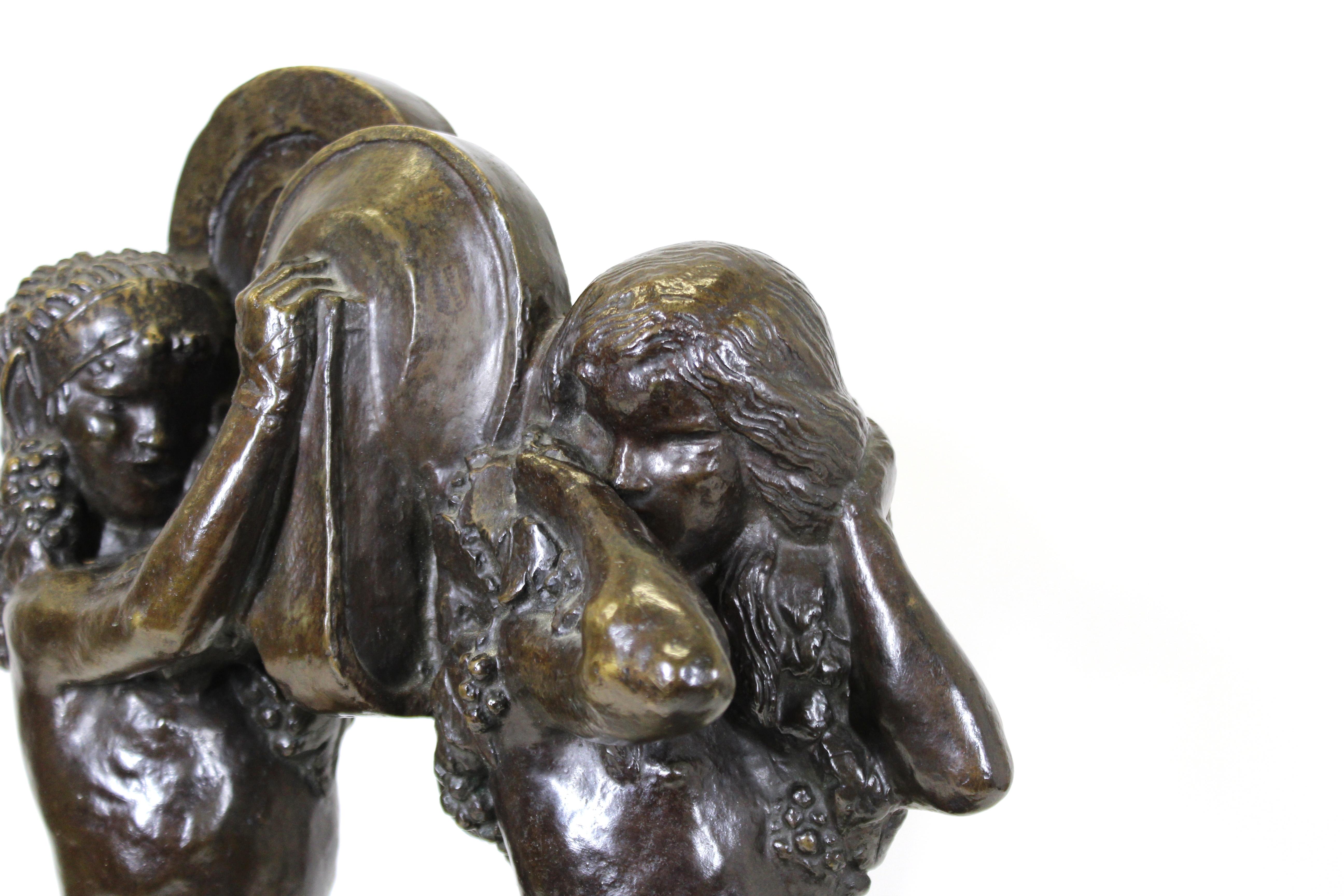 Ulysse Gémignani 'Satyres aux cymbales' Art Deco Bronze Sculpture For Sale 3