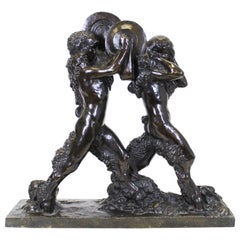 Ulysse Gémignani 'Satyres aux cymbales' Art Deco Bronze Sculpture