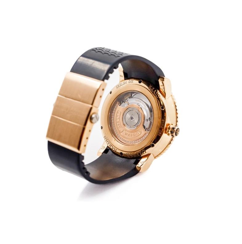 Ulysse Nardin Rose Gold  Lady Diver Starry Night Box & Papers Exhibition Back For Sale 3