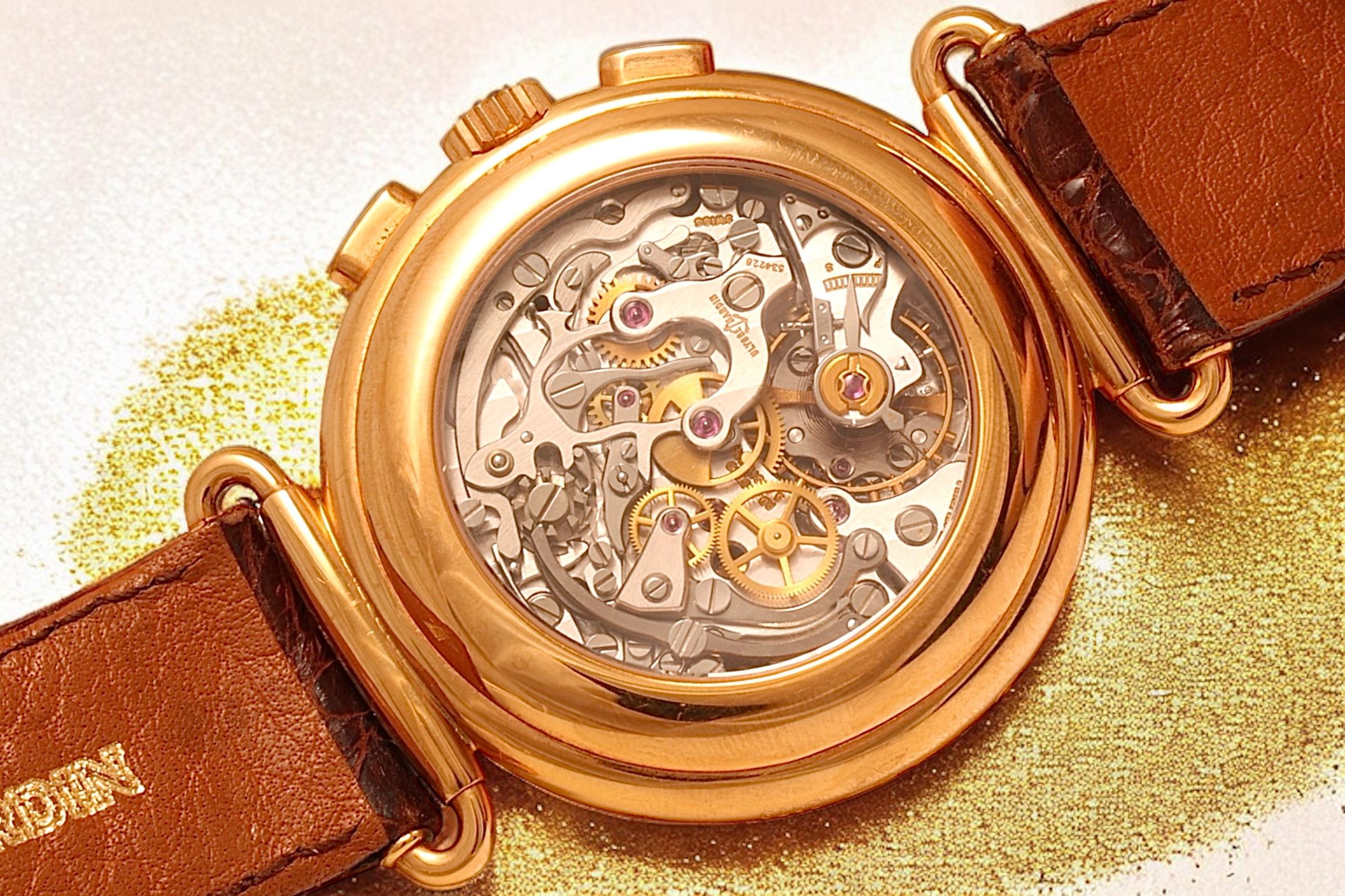 Ulysse Nardin: 18 Karat Gelbgold Mondphase mit Datum, limitierte Auflage, Lemania Cal. im Angebot 9