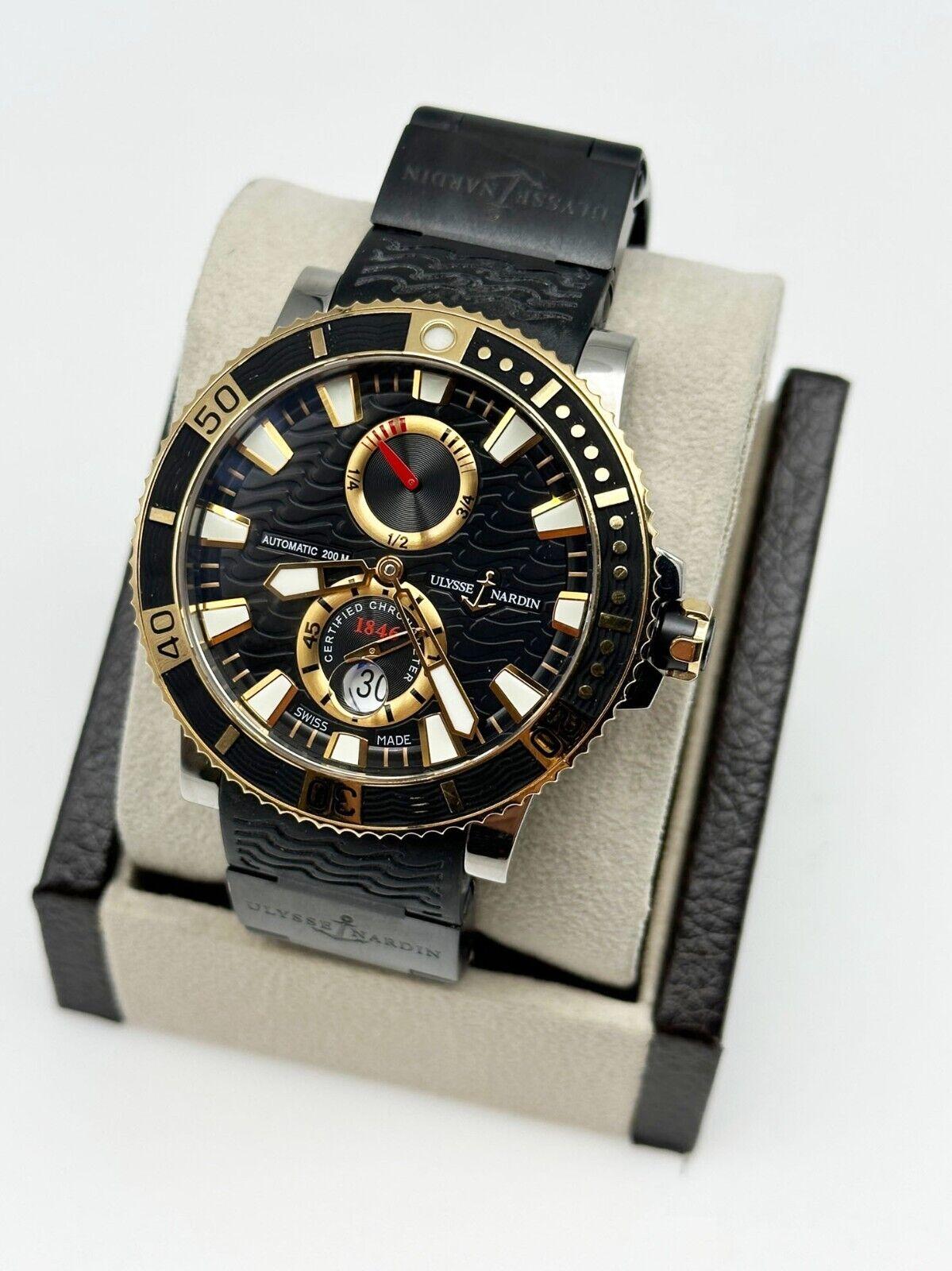 Ulysse Nardin 265-90 Maxi Marine Taucher Titan 18K Roségold Schachtelpapier im Zustand „Hervorragend“ in San Diego, CA