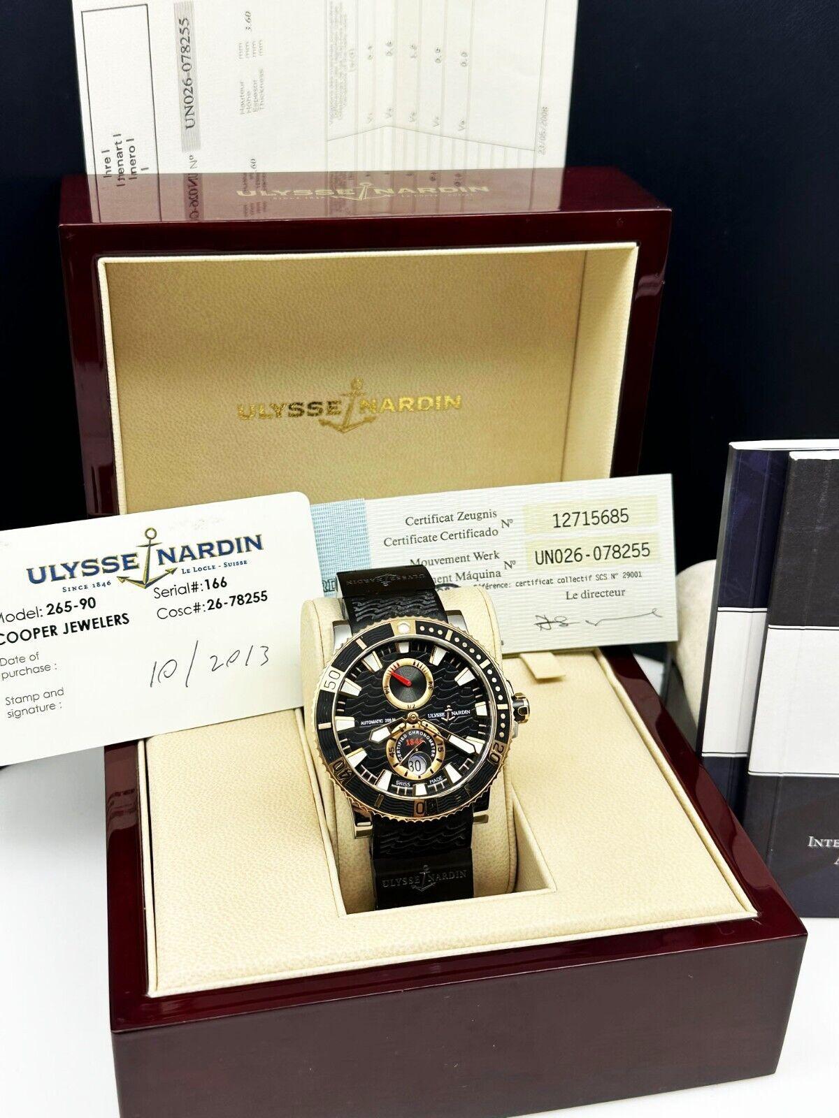 Ulysse Nardin 265-90 Maxi Marine Taucher Titan 18K Roségold Schachtelpapier 1