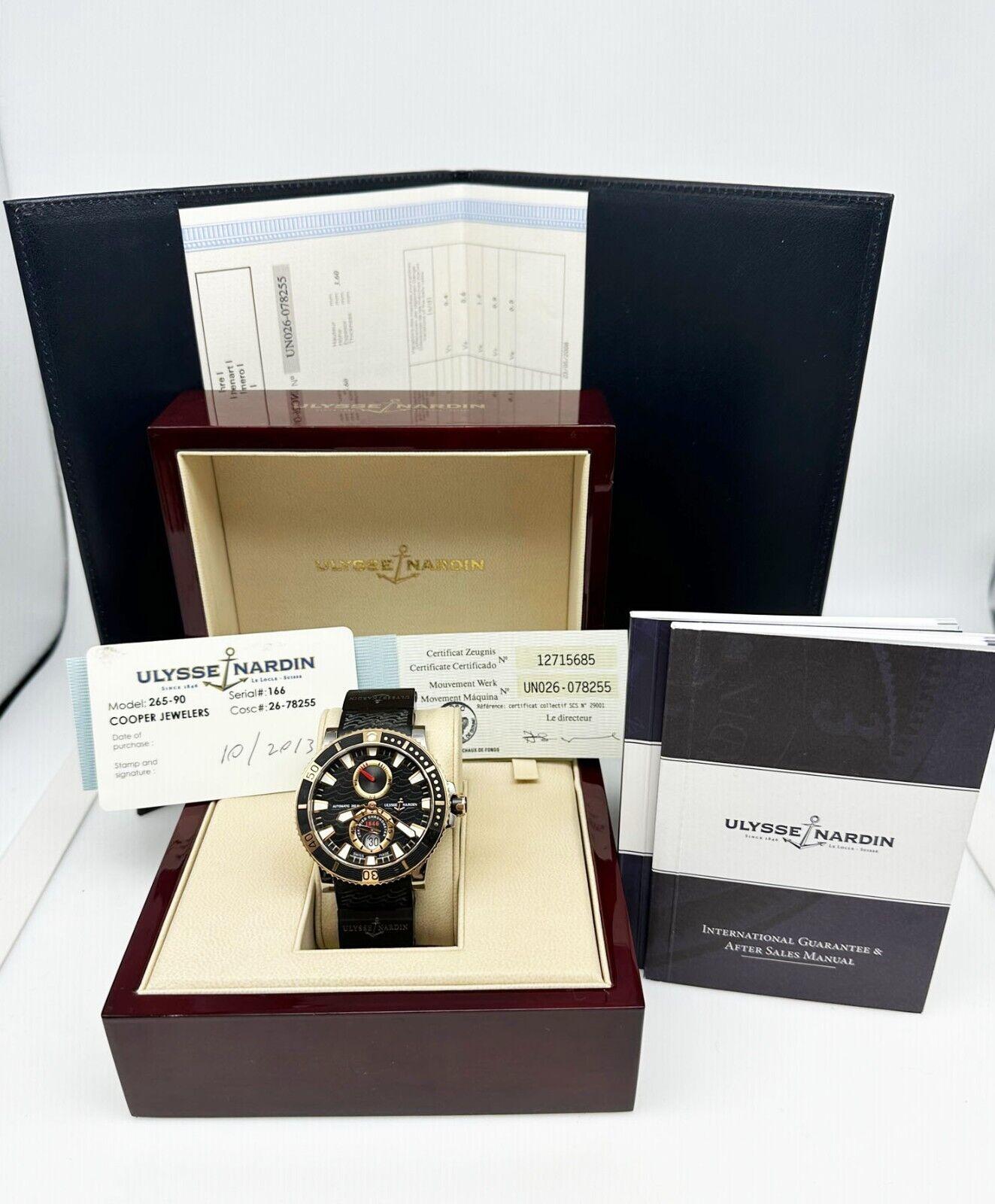 Ulysse Nardin 265-90 Maxi Marine Taucher Titan 18K Roségold Schachtelpapier 2