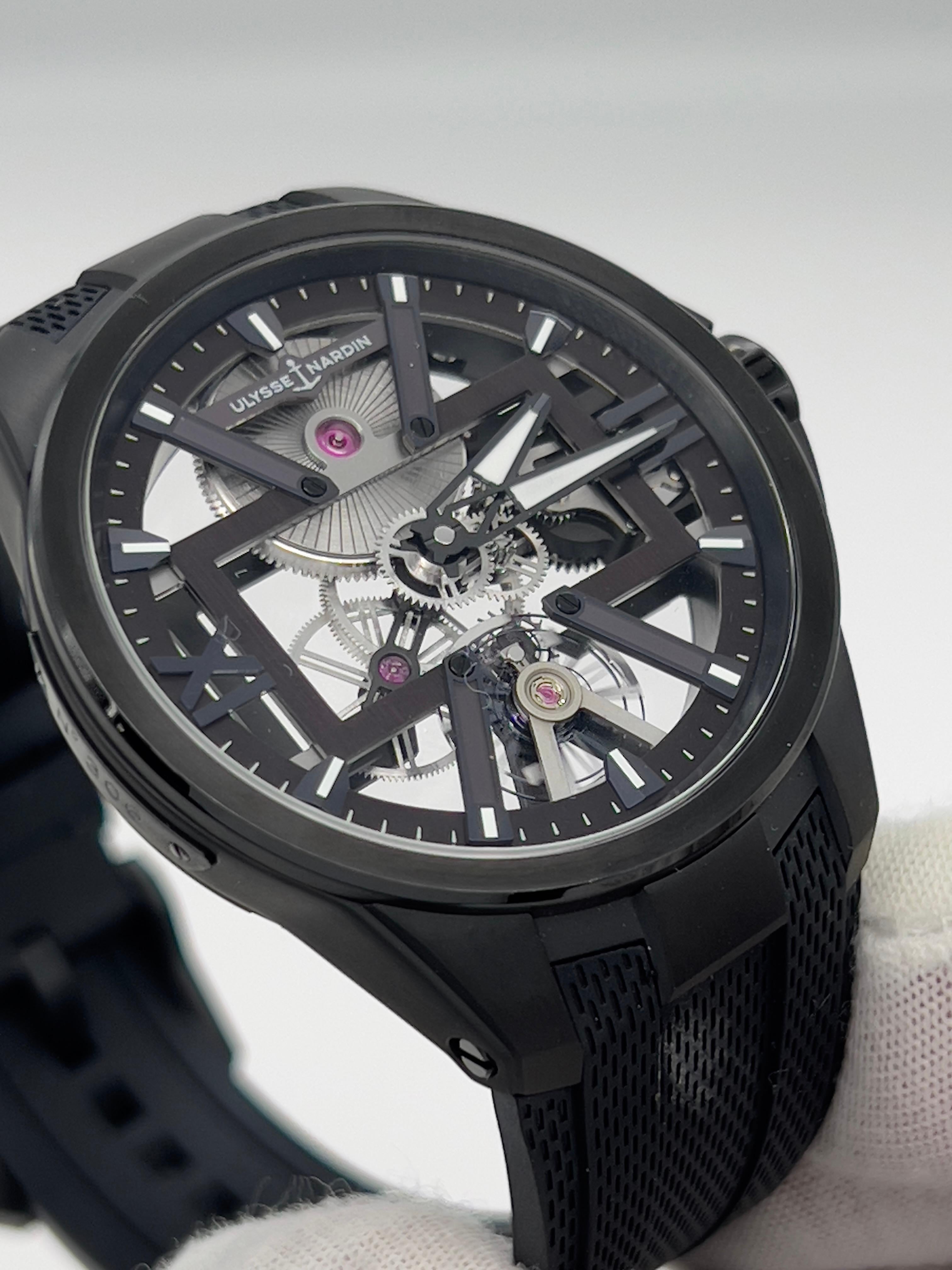 Ulysse Nardin 3713-260-3 Blast Skeleton 42mm Black Titanium In Excellent Condition For Sale In San Diego, CA