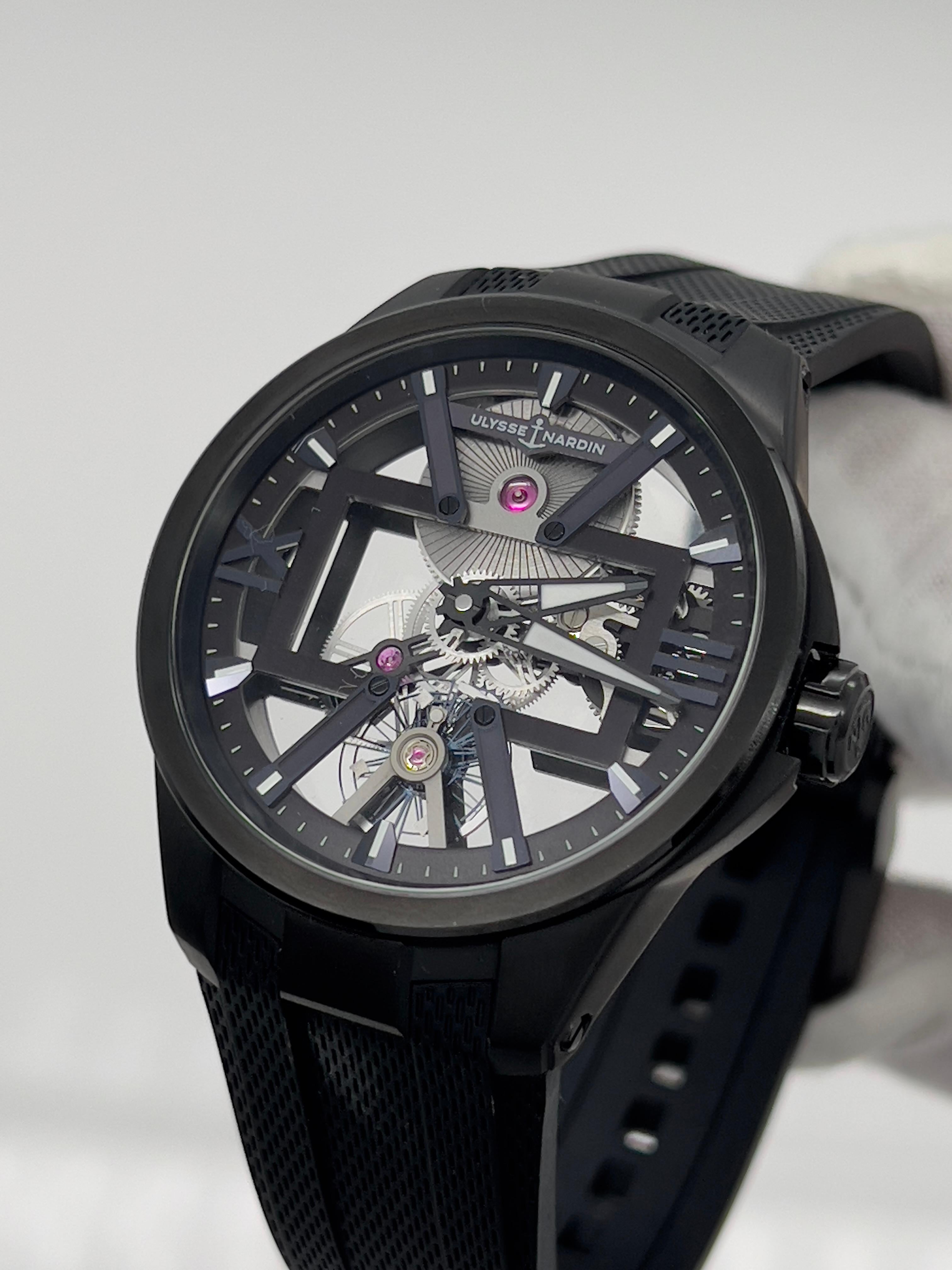 Ulysse Nardin 3713-260-3 Blast Skeleton 42mm Black Titanium For Sale 2
