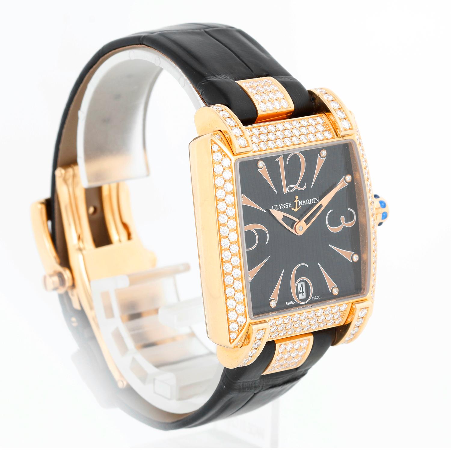 Ulysse Nardin Caprice 18K Rose Gold Mens Watch 136-91 In Excellent Condition In Dallas, TX