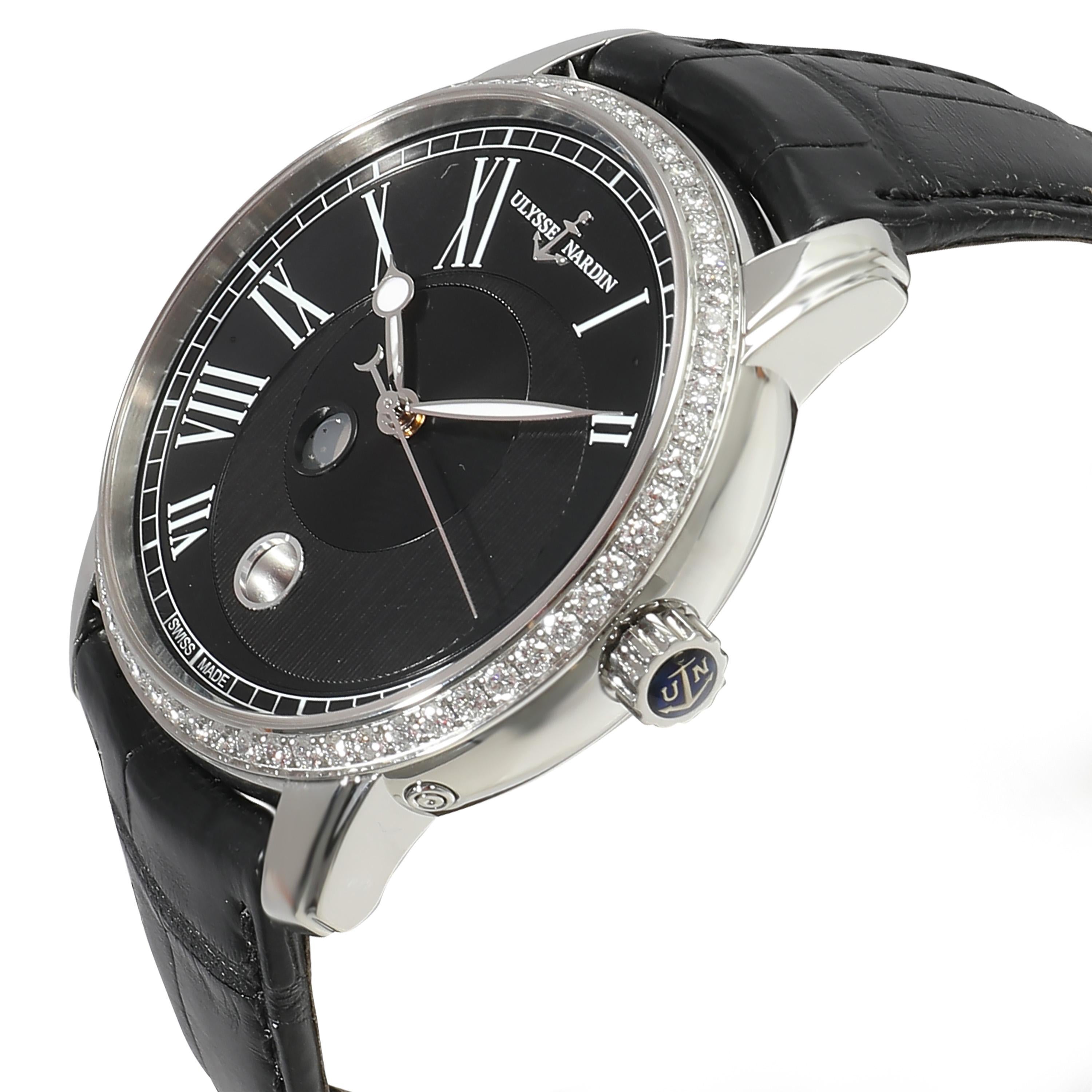 Ulysse Nardin Classico Luna 8293-122 Unisex-Uhr in  Rostfreier Stahl im Zustand „Hervorragend“ in New York, NY