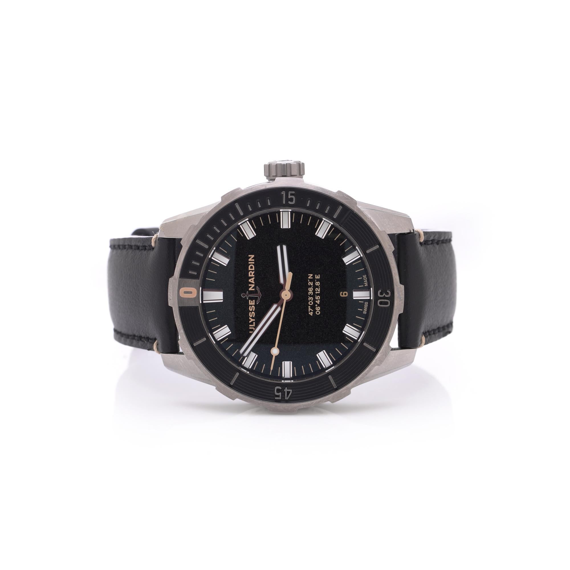 Montre automatique Ulysse Nardin Diver 42mm en acier inoxydable en vente 1