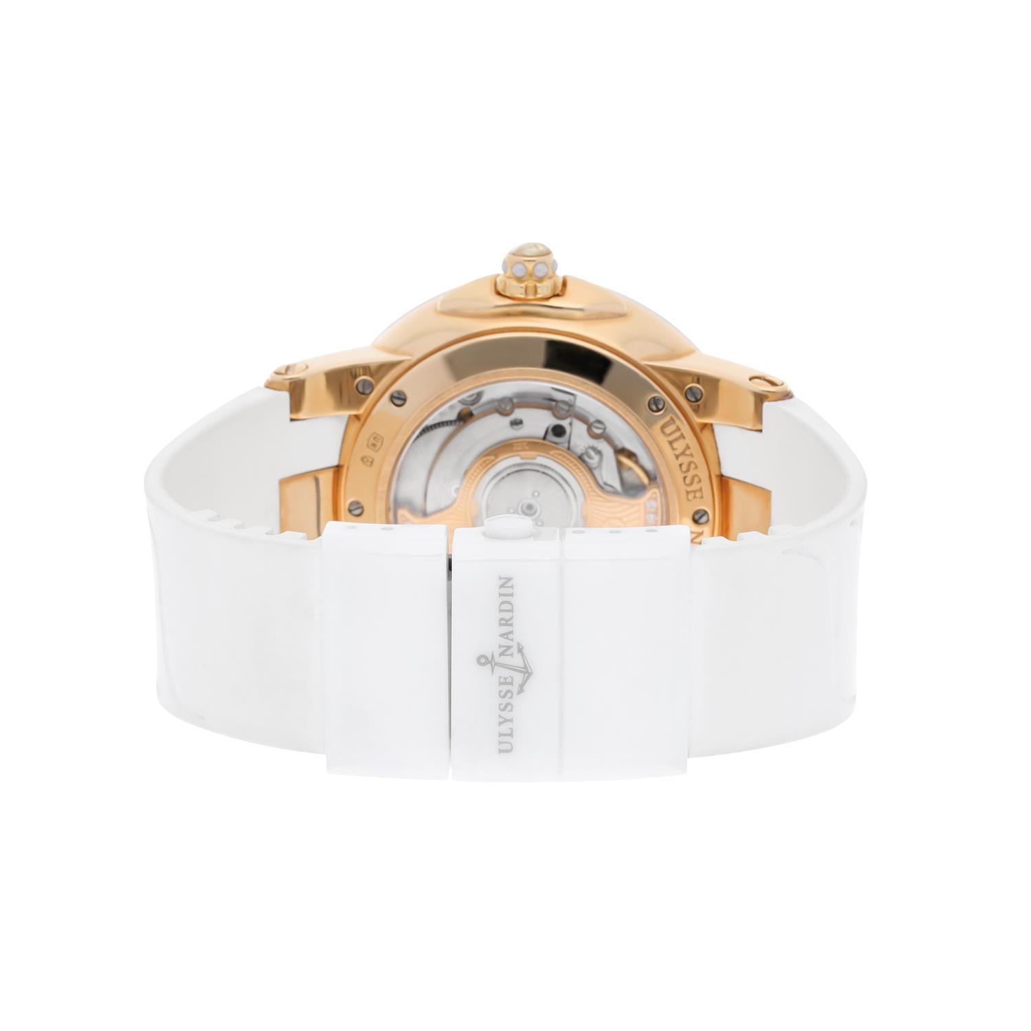Ulysse Nardin Executive Dual Time Lady Rose Gold & Diamonds Ladies Watch 40mm 1