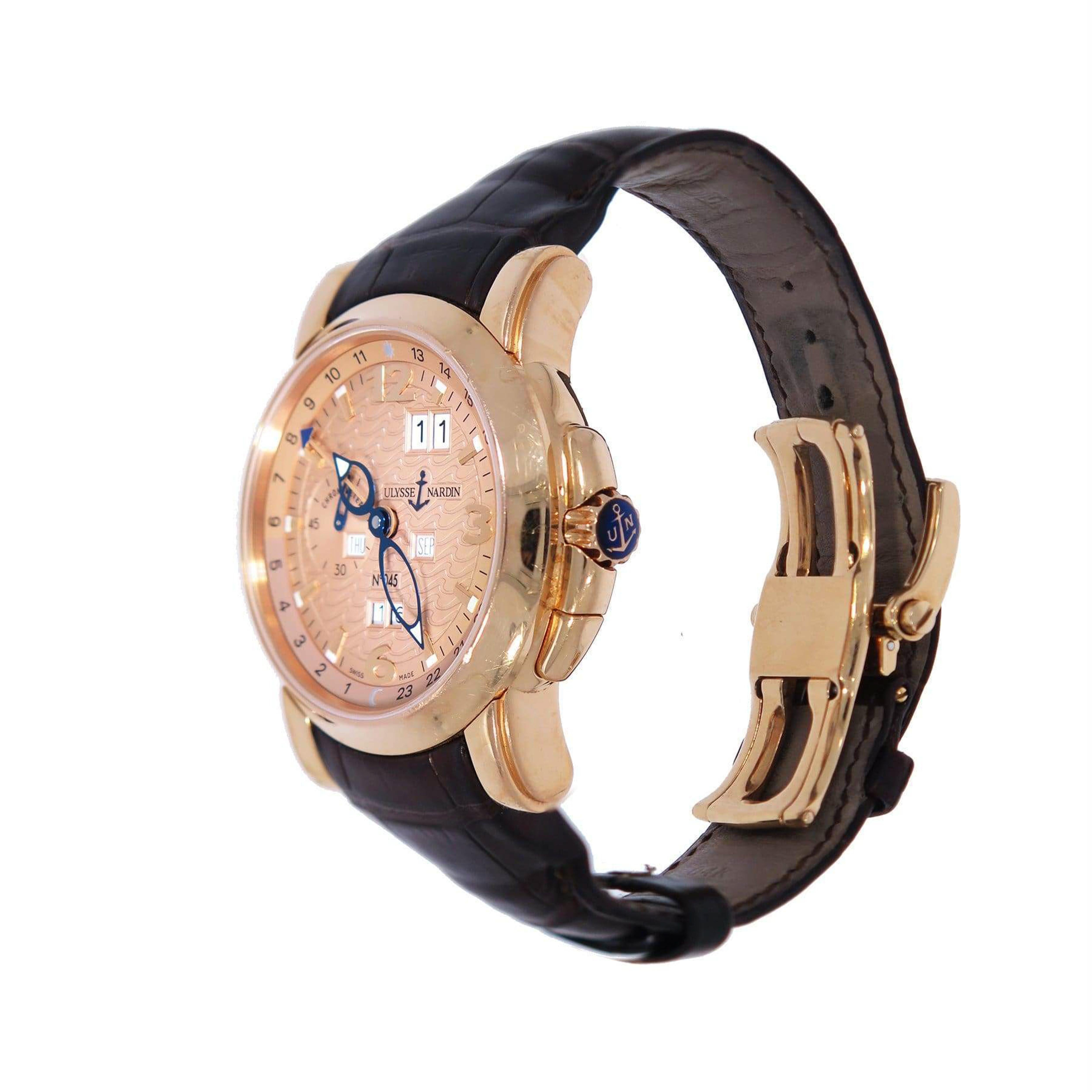 Ulysse Nardin GMT Ewiger Kalender Roségold-Uhr im Zustand „Hervorragend“ im Angebot in Greenwich, CT
