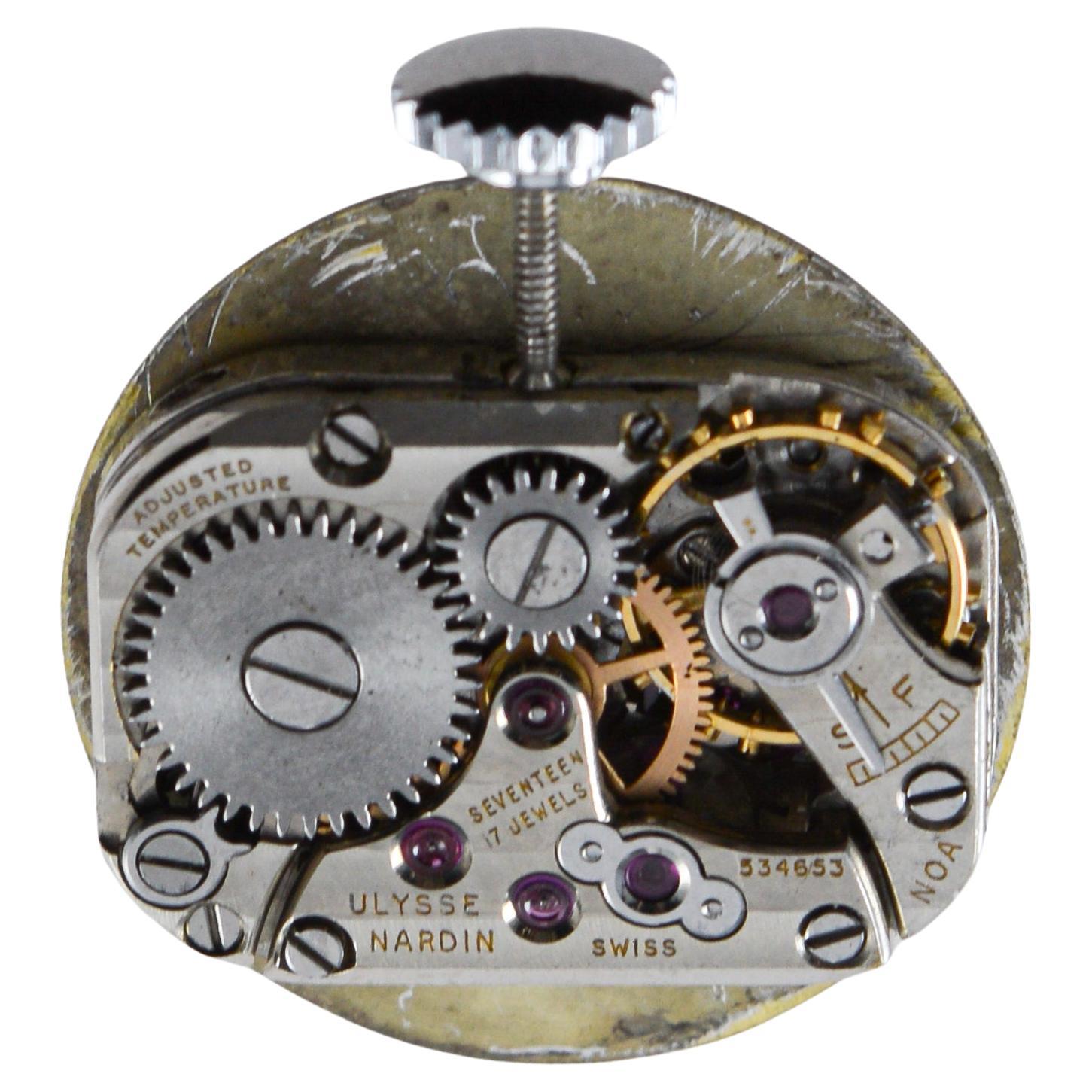 Ulysse Nardin Ladies Art Deco Watch in New Old Stock Condition 1940's For Sale 8