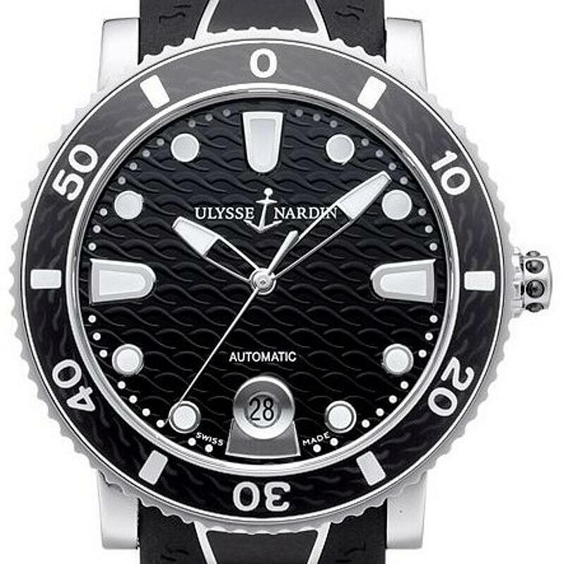 
Brand	Ulysse Nardin
Model	Lady Diver 8103-101-3/02
Gender	Ladies - Unisex 
Condition	New Store display
Movement	Swiss Automatic
Case Material	Stainless Steel
Bracelet / Strap Material	
Rubber with steel inserts

Clasp / Buckle