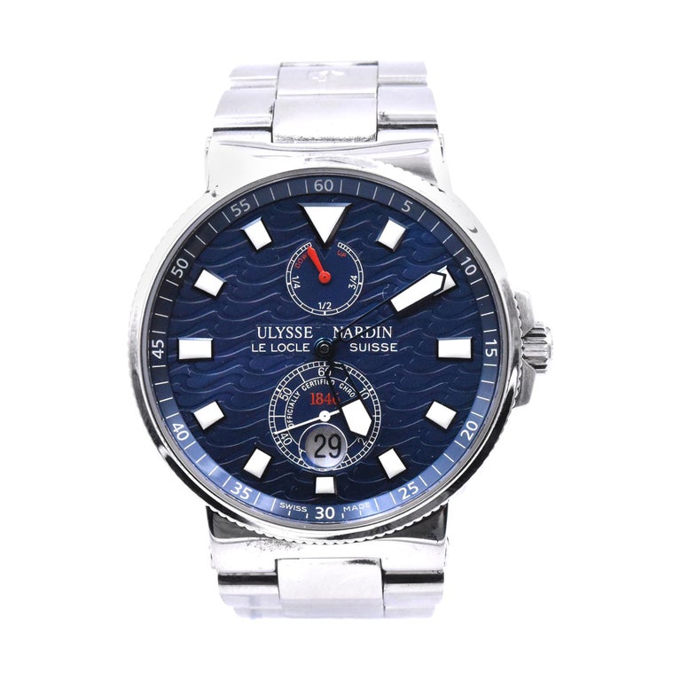 Ulysse Nardin Le Locle Suisse 1846 Blue Dial Watch 263-68 at