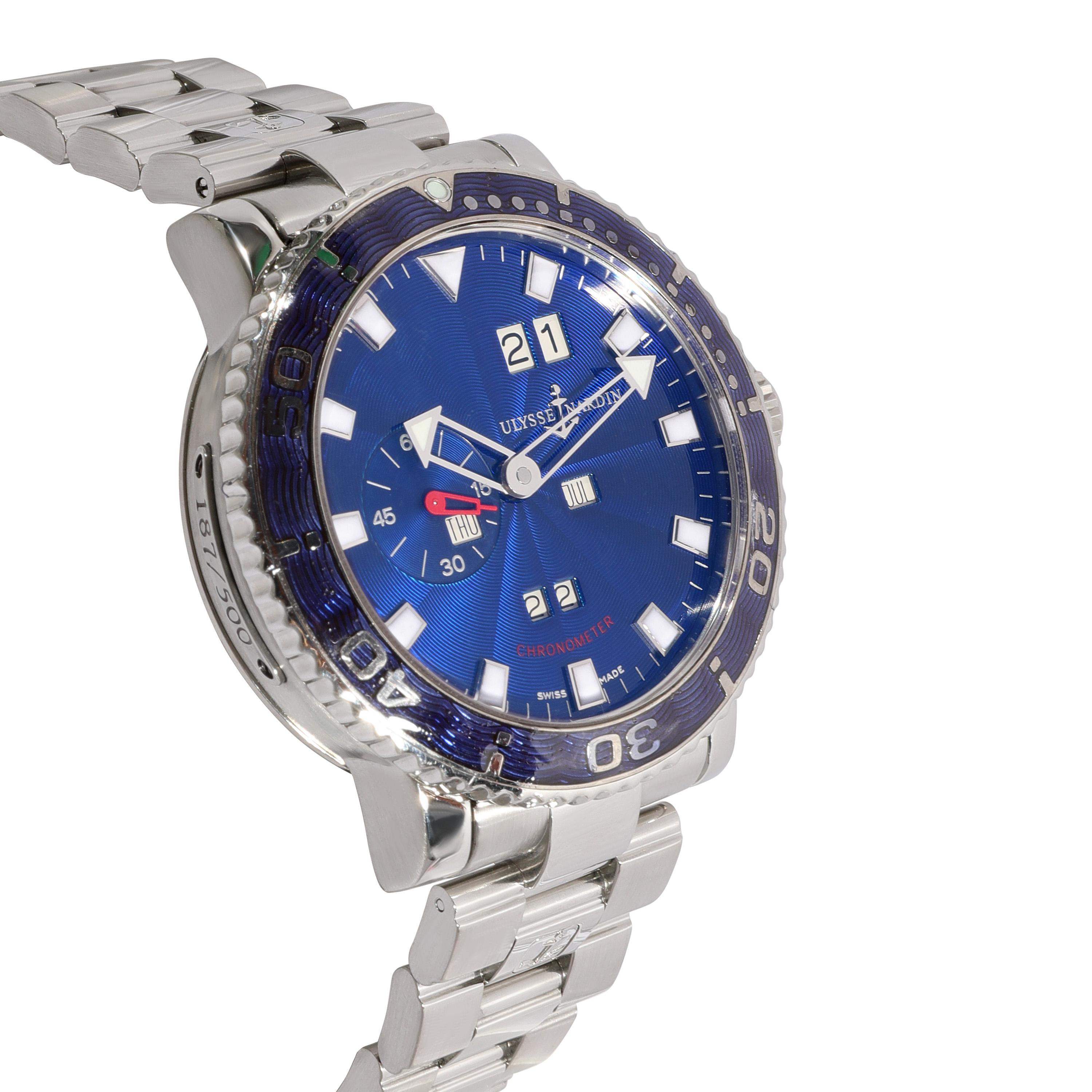 Ulysse Nardin Montre pour homme Marine Aqua Perpetual 333-77 en acier inoxydable Pour hommes en vente