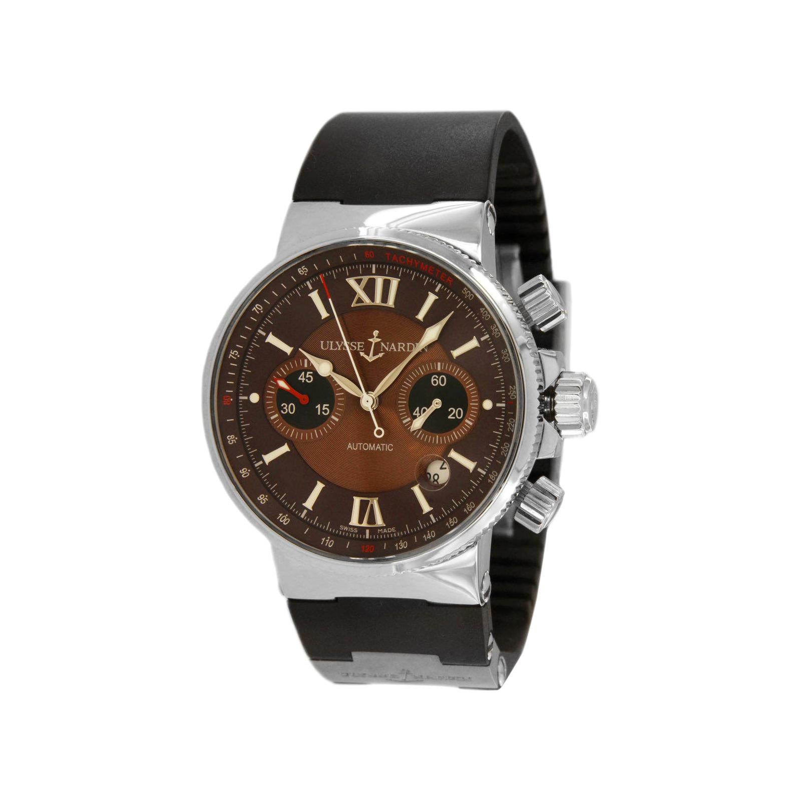 Ulysse Nardin Marine Chronograph Brown Dial Watch 353-66