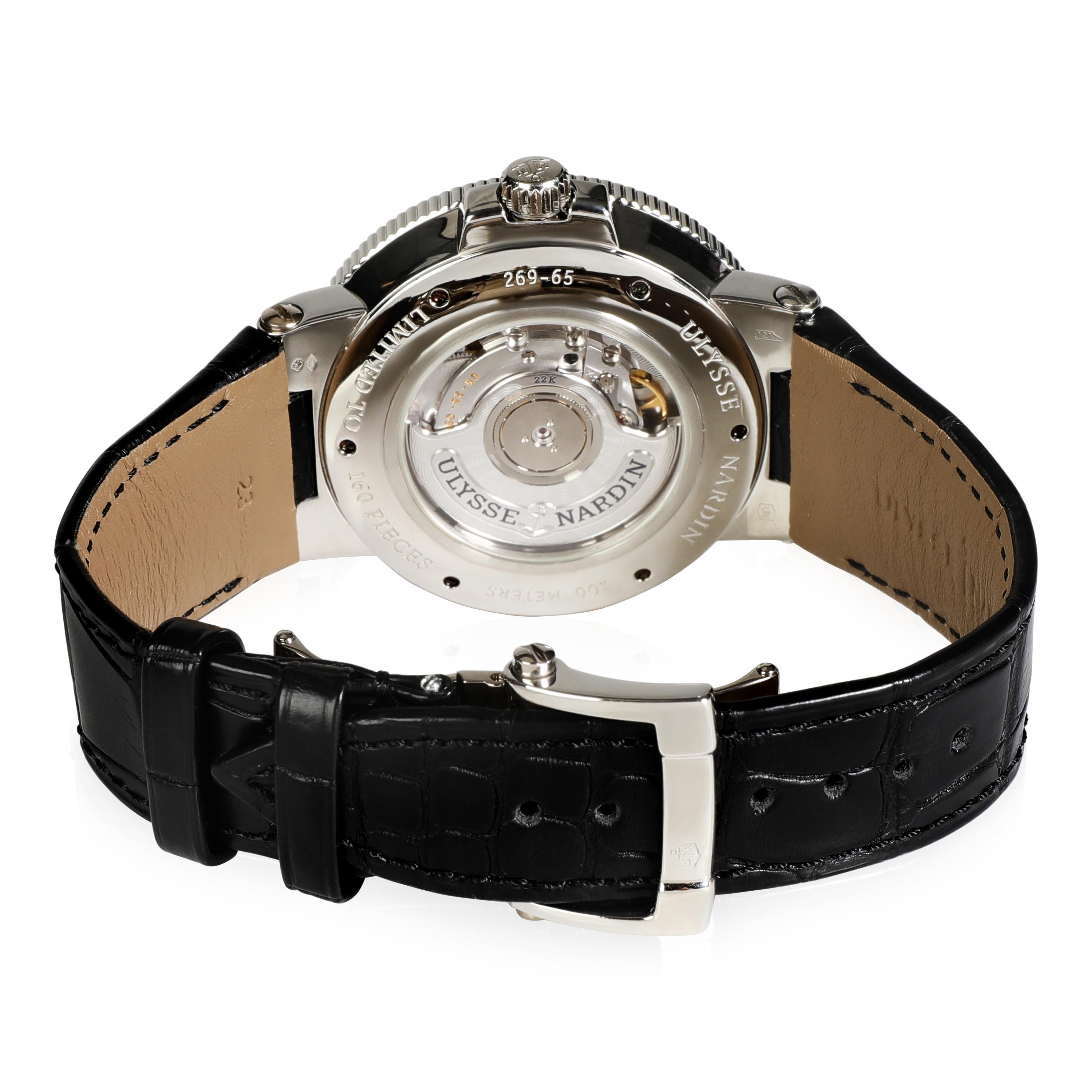 Ulysse Nardin Marine Chronometer 1846 269-65 Men's Watch in  Platinum

SKU: 114868

PRIMARY DETAILS
Brand: Ulysse Nardin
Model: Marine Chronometer 1846
Country of Origin: Switzerland
Movement Type: Mechanical: Automatic/Kinetic
Year Manufactured: