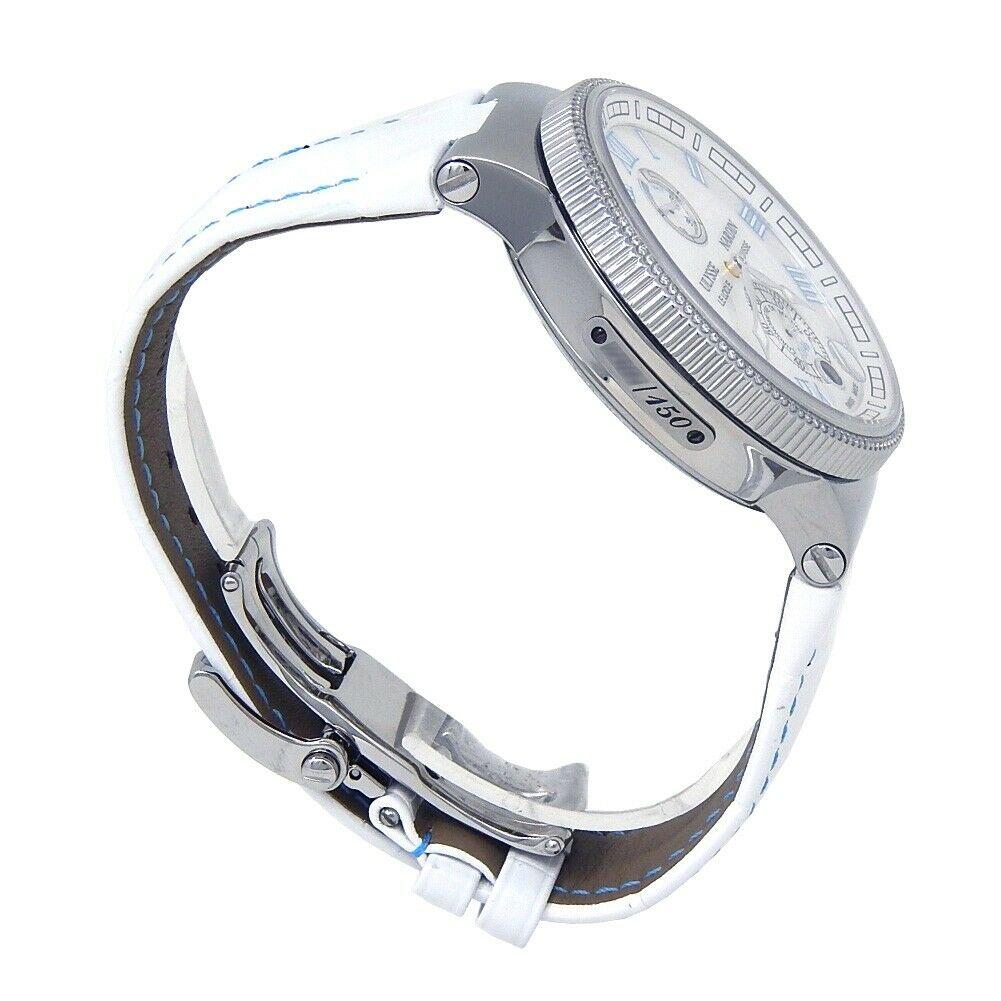 Brand: Ulysse Nardin
Band Color: White	
Gender:	Women's
Case Size: 43mm	
MPN: Does Not Apply
Lug Width: 23mm	
Features:	12-Hour Dial, Date Indicator, Luminous Dial, Luminous Hands, Power Reserve Indicator, Roman Numerals, Sapphire Crystal, Skeleton