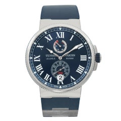 Ulysse Nardin Marine Chronometer Steel Blue Dial Automatic Men Watch 1183-122/43