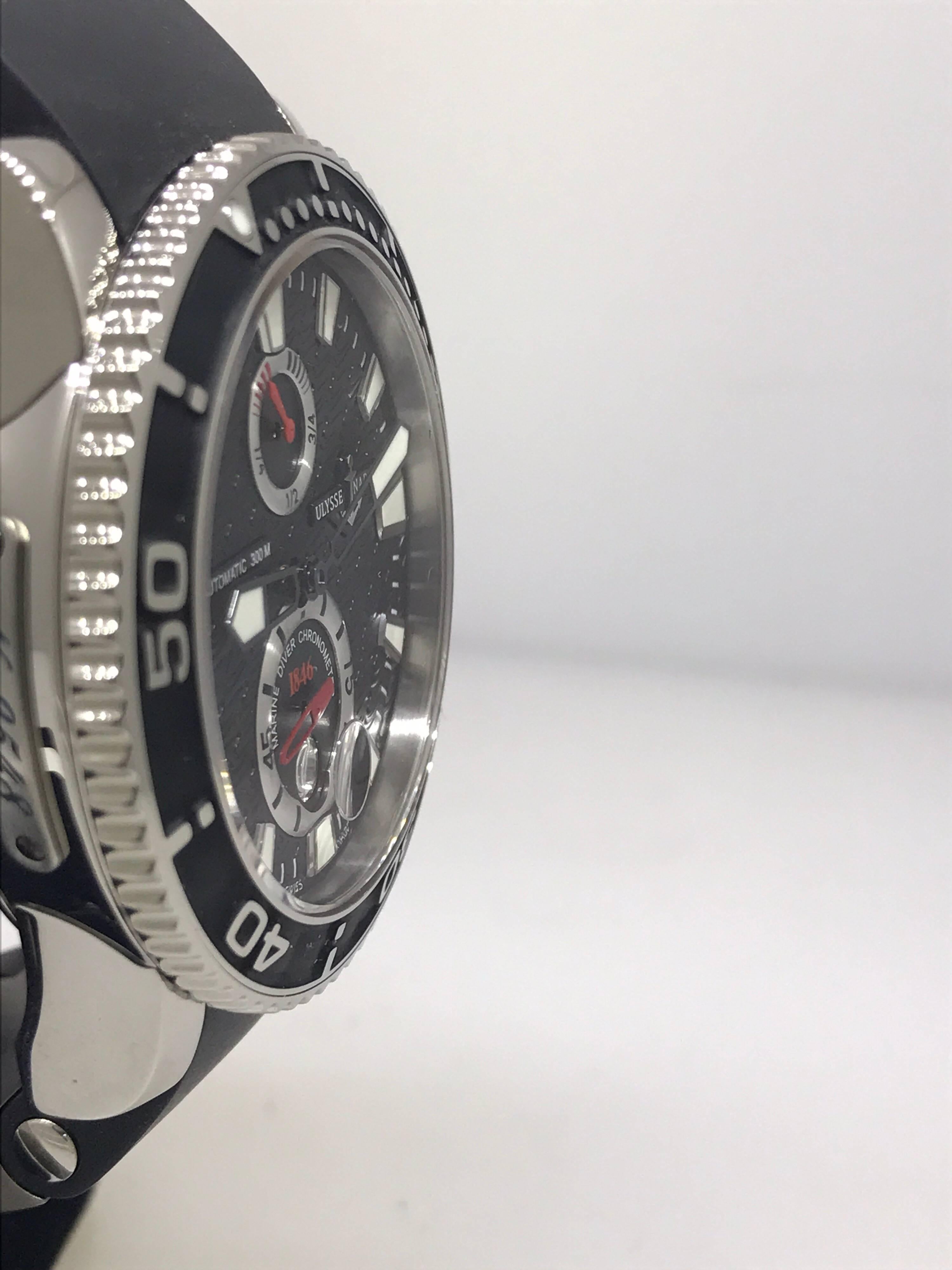 Ulysse Nardin Maxi Diver Black Dial Automatic Men's Watch 263-33-3/82 Brand New For Sale 2