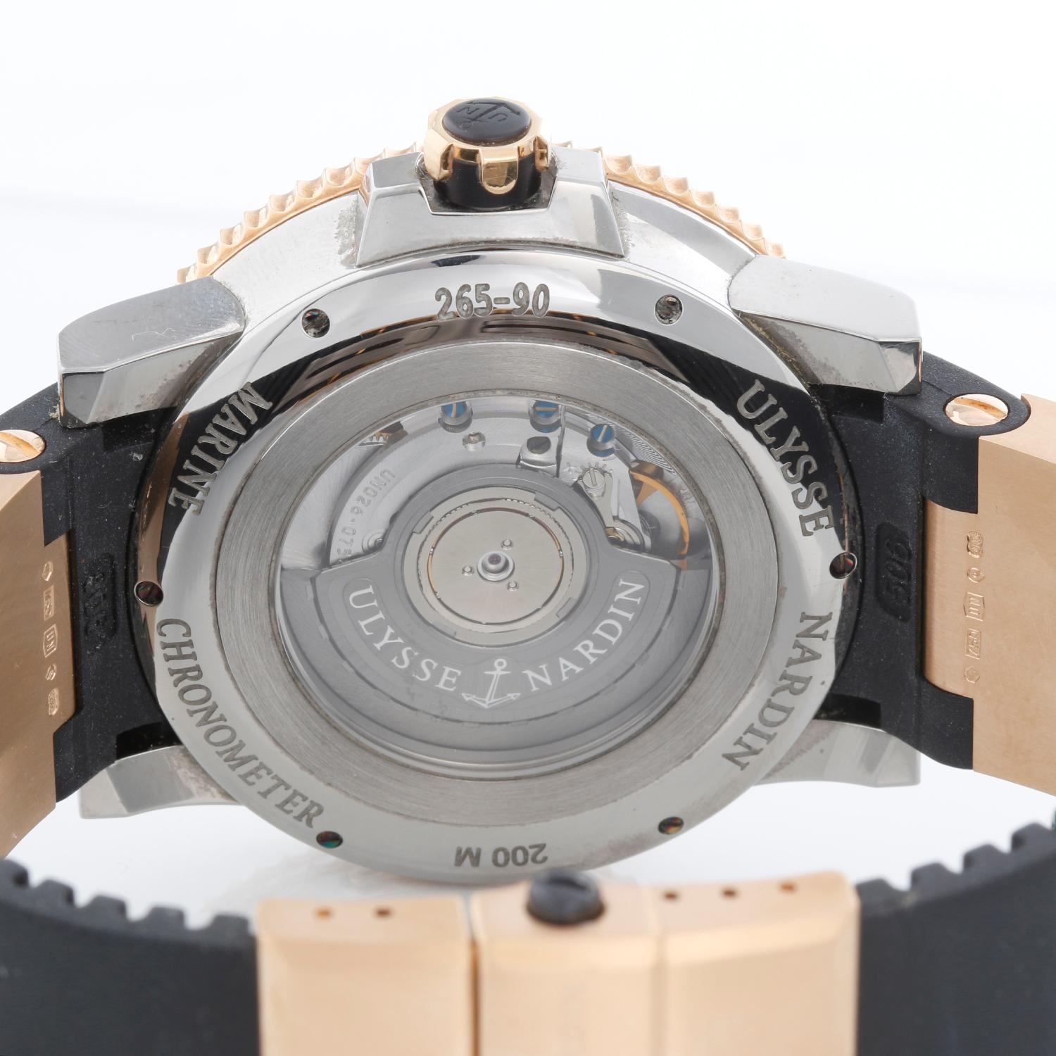 Ulysse Nardin Maxi Diver Steel & Rose Gold Men's Watch 265-90 1