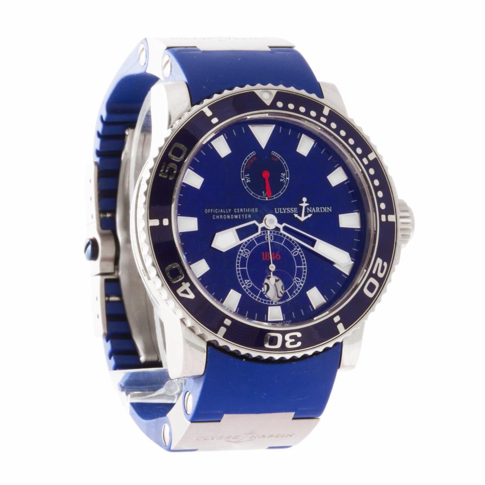 Contemporary Ulysse Nardin Maxi Marine 260-32-3A, Blue Dial, Certified