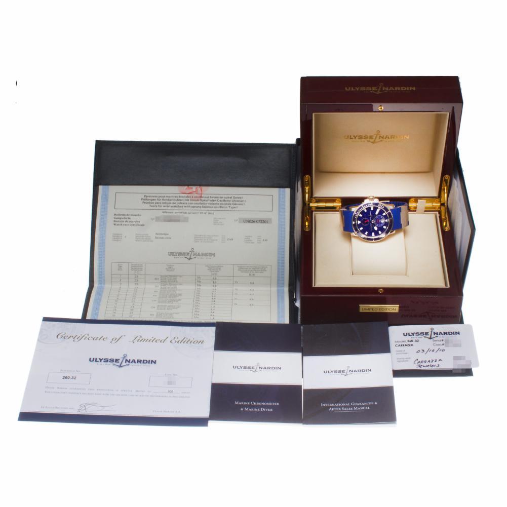 Ulysse Nardin Maxi Marine 260-32-3A, Blue Dial, Certified 1