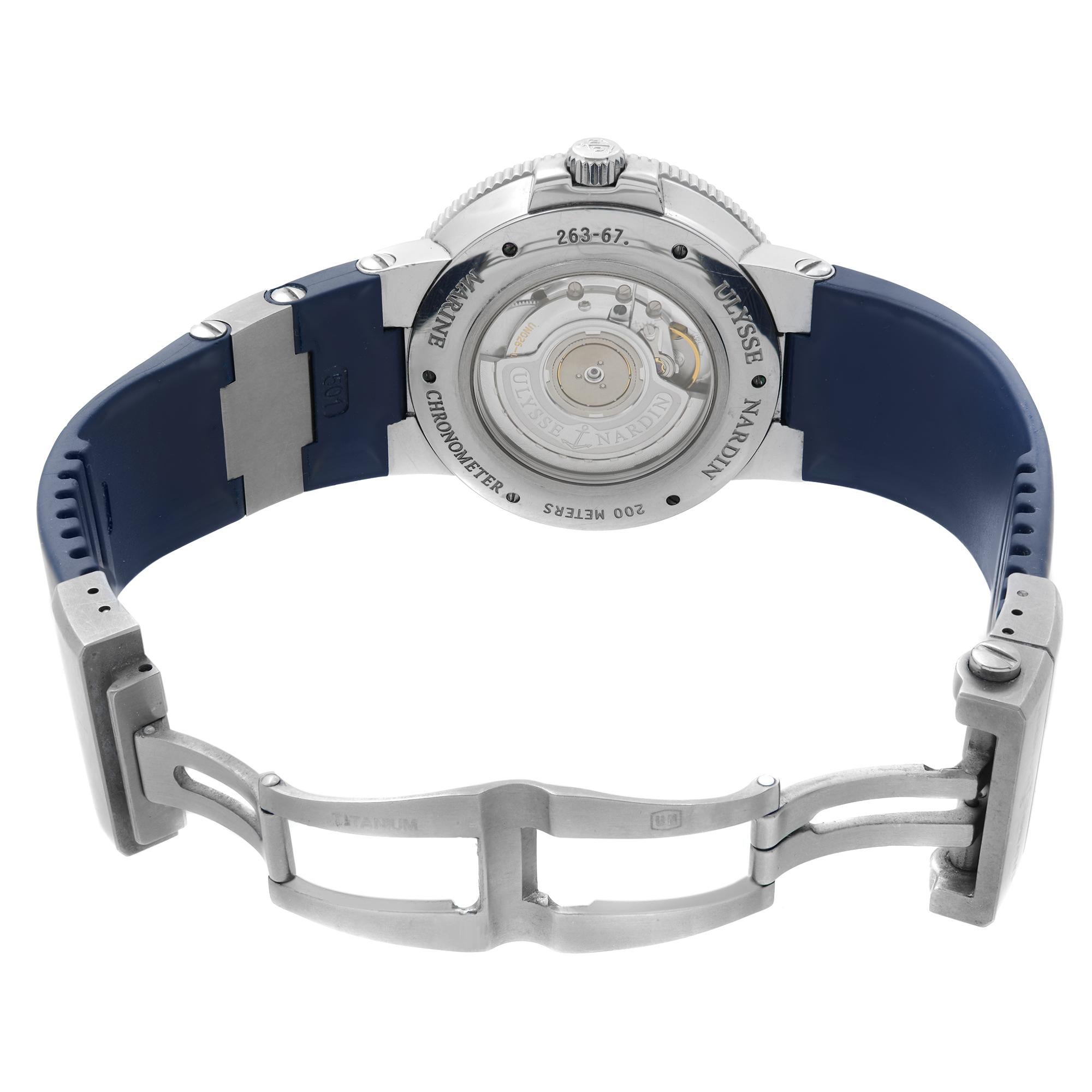 Men's Ulysse Nardin Maxi Marine Steel Blue Dial Automatic Mens Watch 263-67-3/43