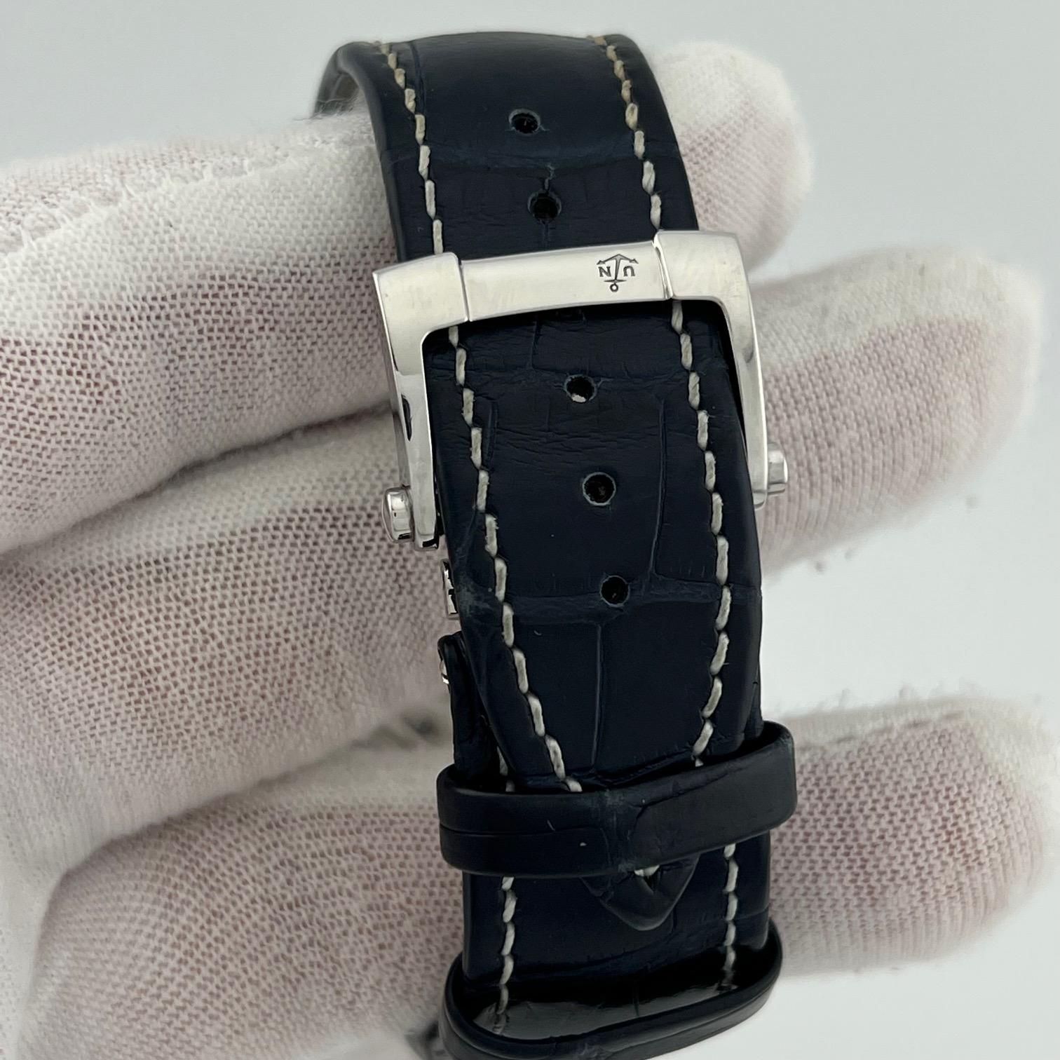 Ulysse Nardin Maxi Marine Chronograph 353-66-3/323 41mm Quadrante Blu Steele in vendita 5