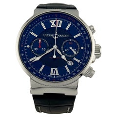 Ulysse Nardin Maxi Marine Chronograph 353-66-3/323 41mm Blue Dial Steel