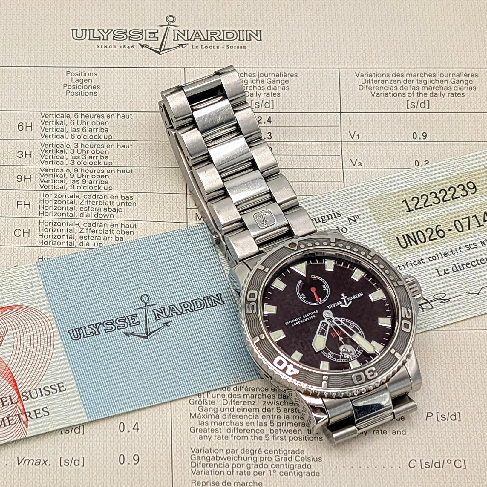 Ulysse Nardin Maxi Marine Diver 263-33 Cronometro Automatico da Uomo in vendita 5