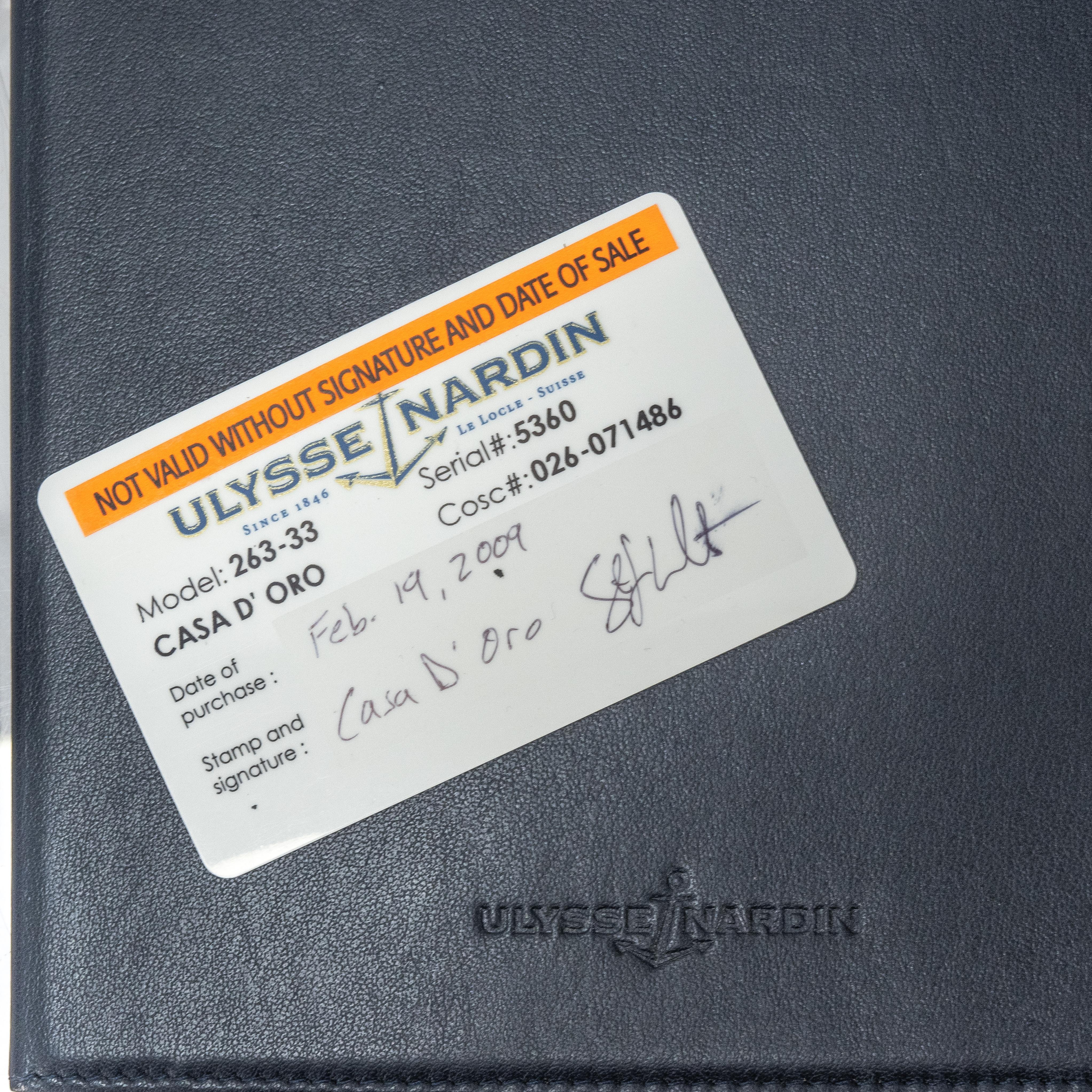 Montre homme Ulysse Nardin Maxi Marine Diver 263-33 Chronomètre Automatique en vente 9