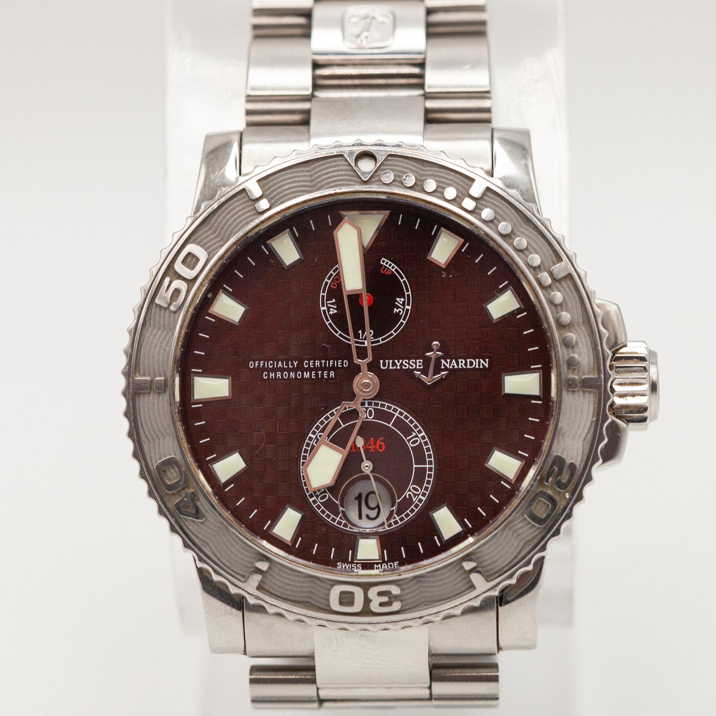 Montre homme Ulysse Nardin Maxi Marine Diver 263-33 Chronomètre Automatique en vente 11