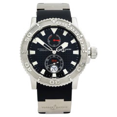 Ulysse Nardin Maxi Marine Diver Stahl schwarzes Zifferblatt Automatik Herrenuhr 263-33-3/92