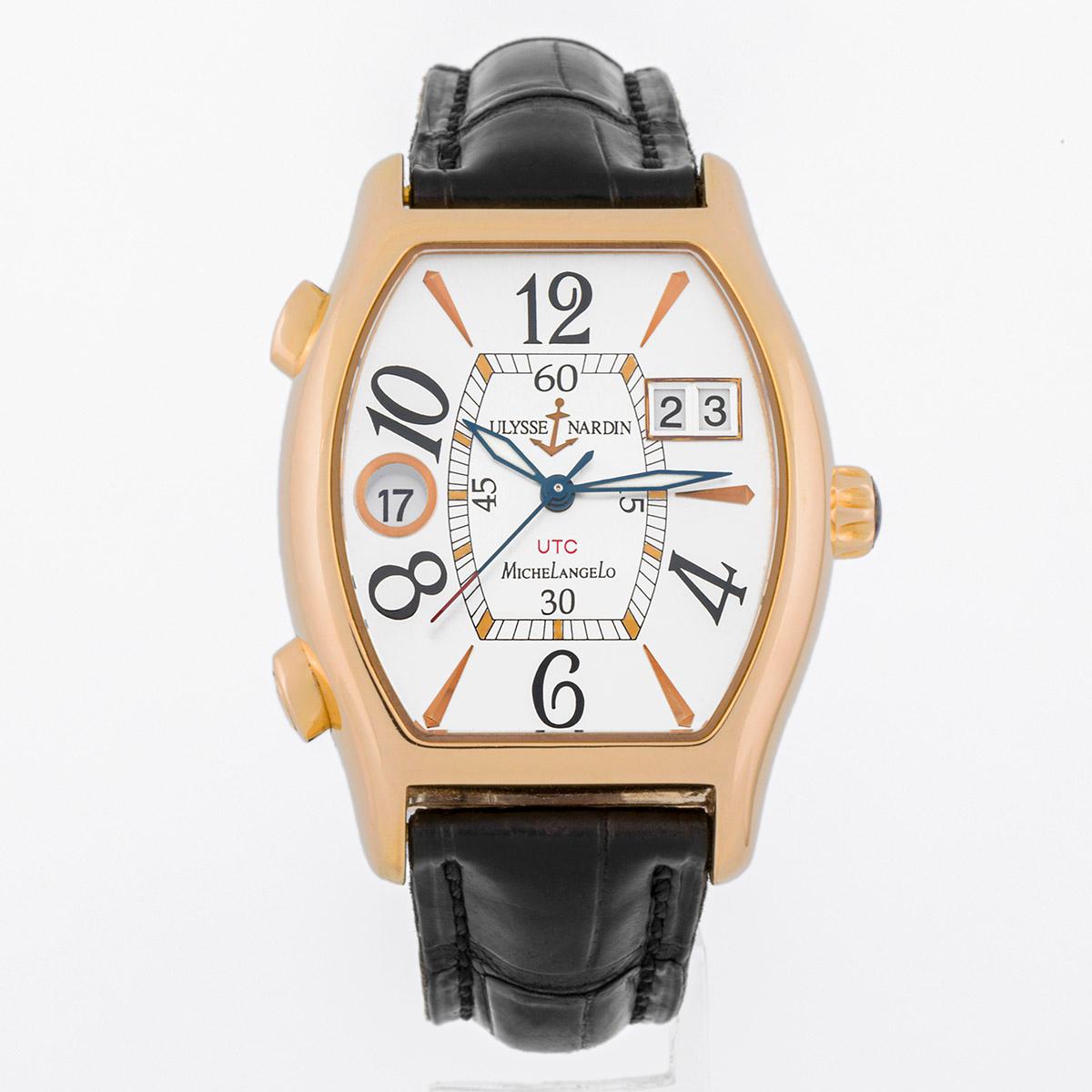 Ulysse Nardin Michelangelo Utc Dual Time 18K mens watch For Sale 3