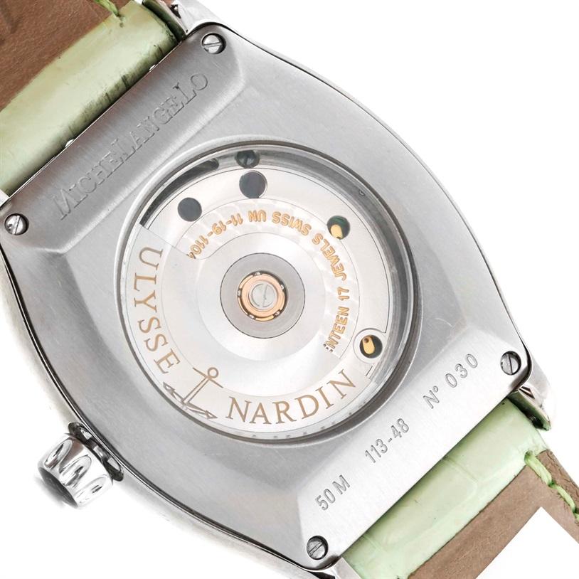 Ulysse Nardin Michelangelo Midsize Steel Diamond Watch 113-48 5