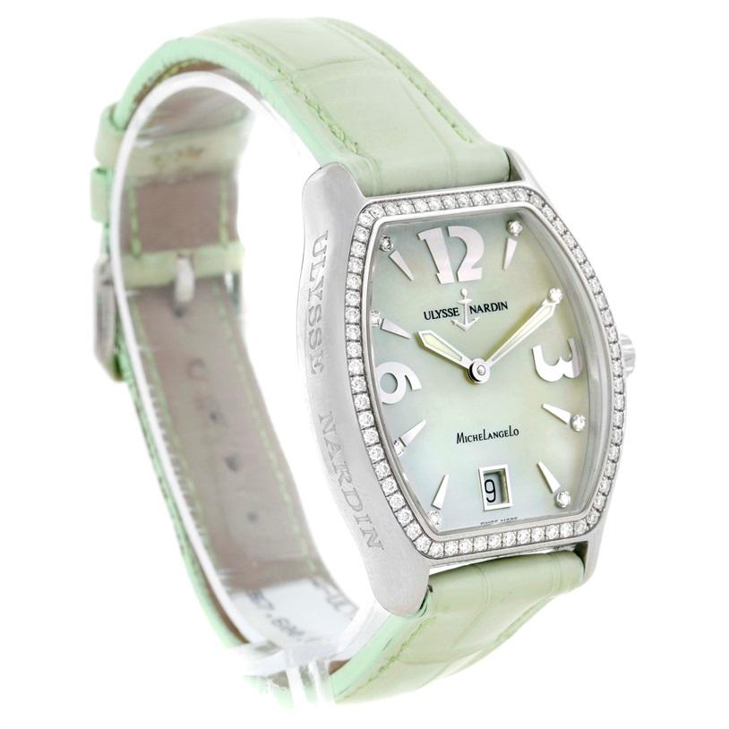 Ulysse Nardin Michelangelo Midsize Steel Diamond Watch 113-48 7