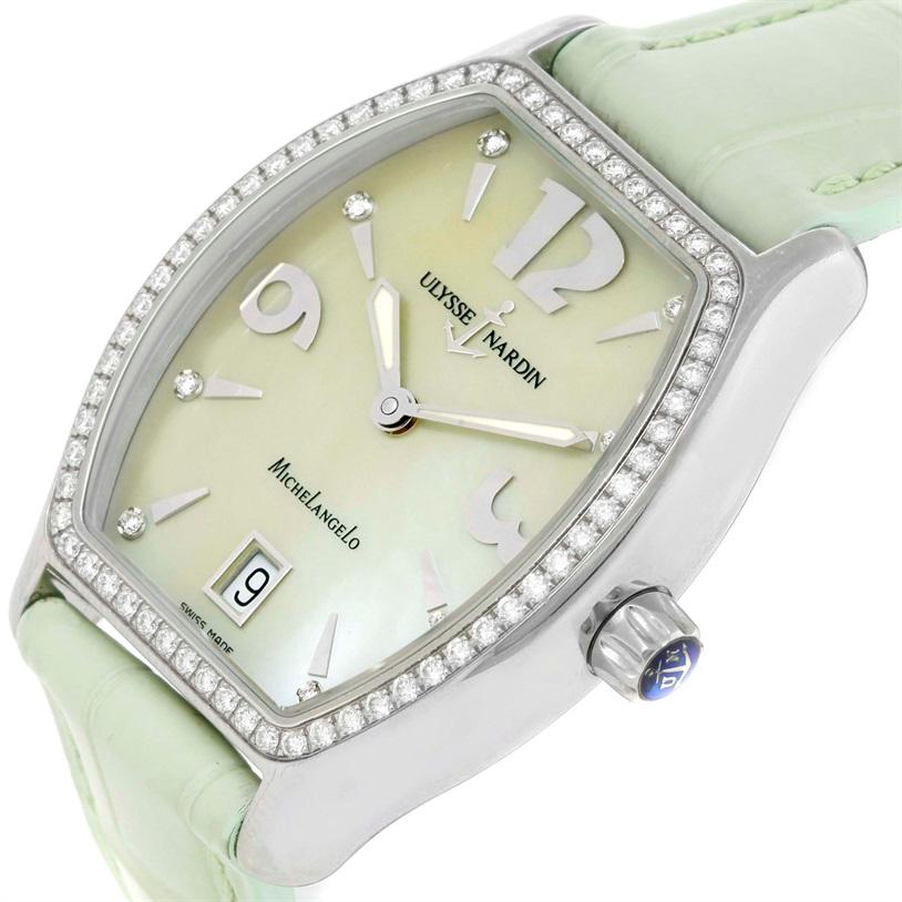 Ulysse Nardin Michelangelo Midsize Steel Diamond Watch 113-48 3